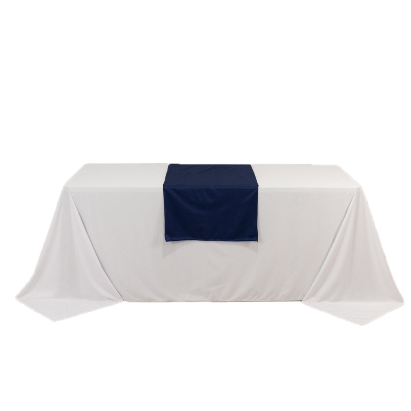Navy Blue Durable Polyester 24x72 Table Runner for Trade Shows