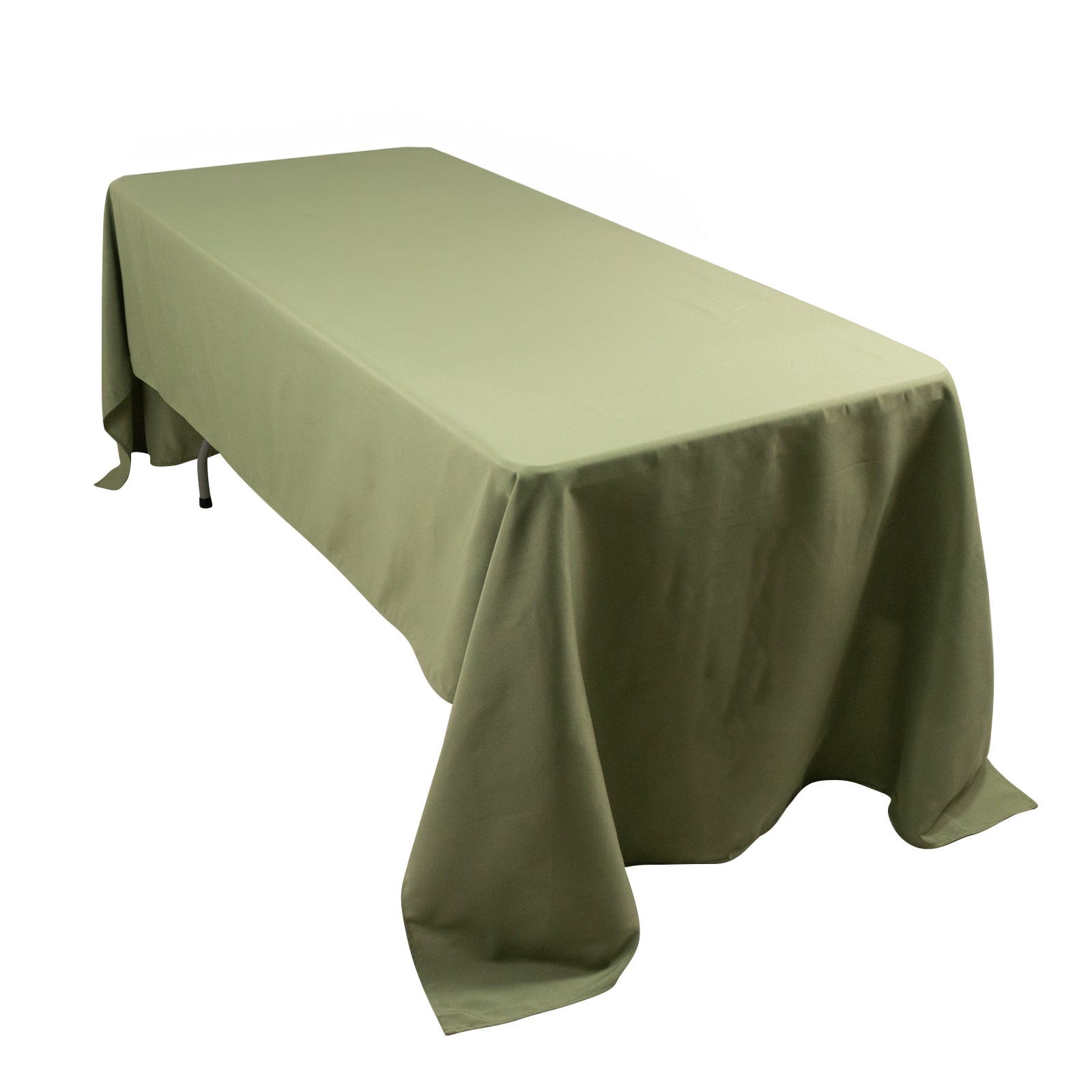 Stain-Resistant 220GSM Dusty Sage Green Premium Polyester Rectangle Tablecloth 60x126