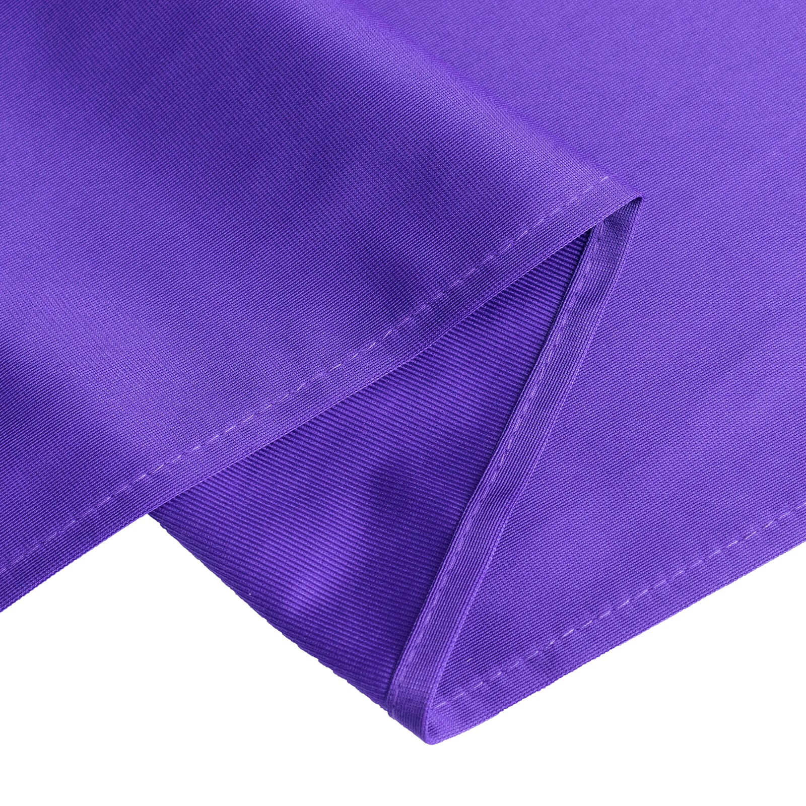 Premium Purple 132' Scuba Round Tablecloth - Wrinkle & Stain Resistant