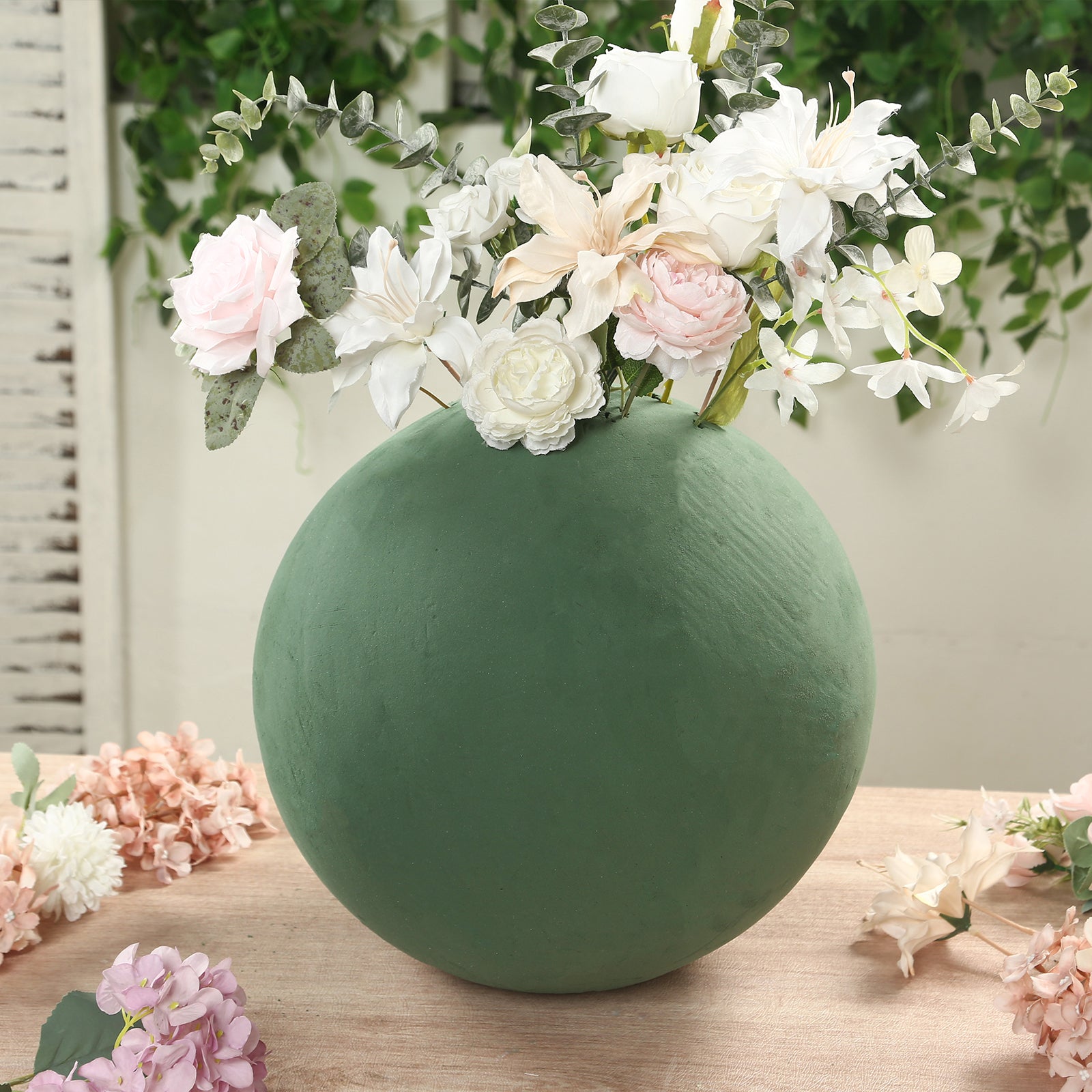 14-Inch Green DIY Craft Foam Ball for Beautiful Flower Arrangements