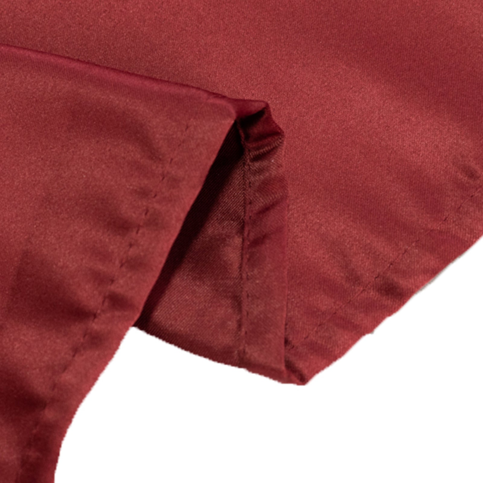 Exclusive Lamour Satin Burgundy Tablecloth - Durable & Soft for Events
