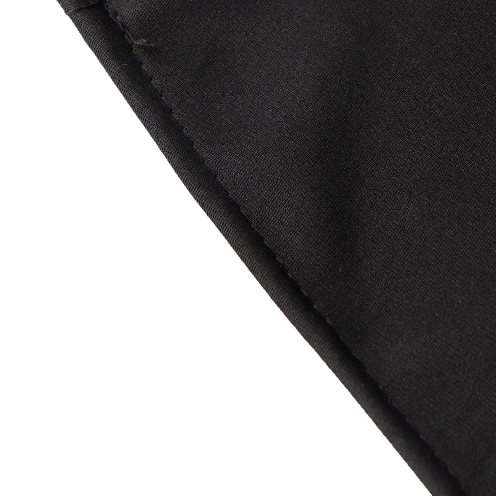 Black 108' Premium Wrinkle-Free & Stain-Resistant Scuba Round Tablecloth for Elegant Events