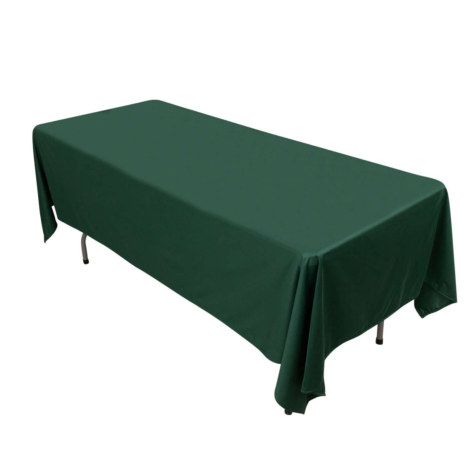 Exclusive Premium Scuba 60x102 Rectangular Tablecloth in Hunter Emerald Green - Wrinkle & Stain Free