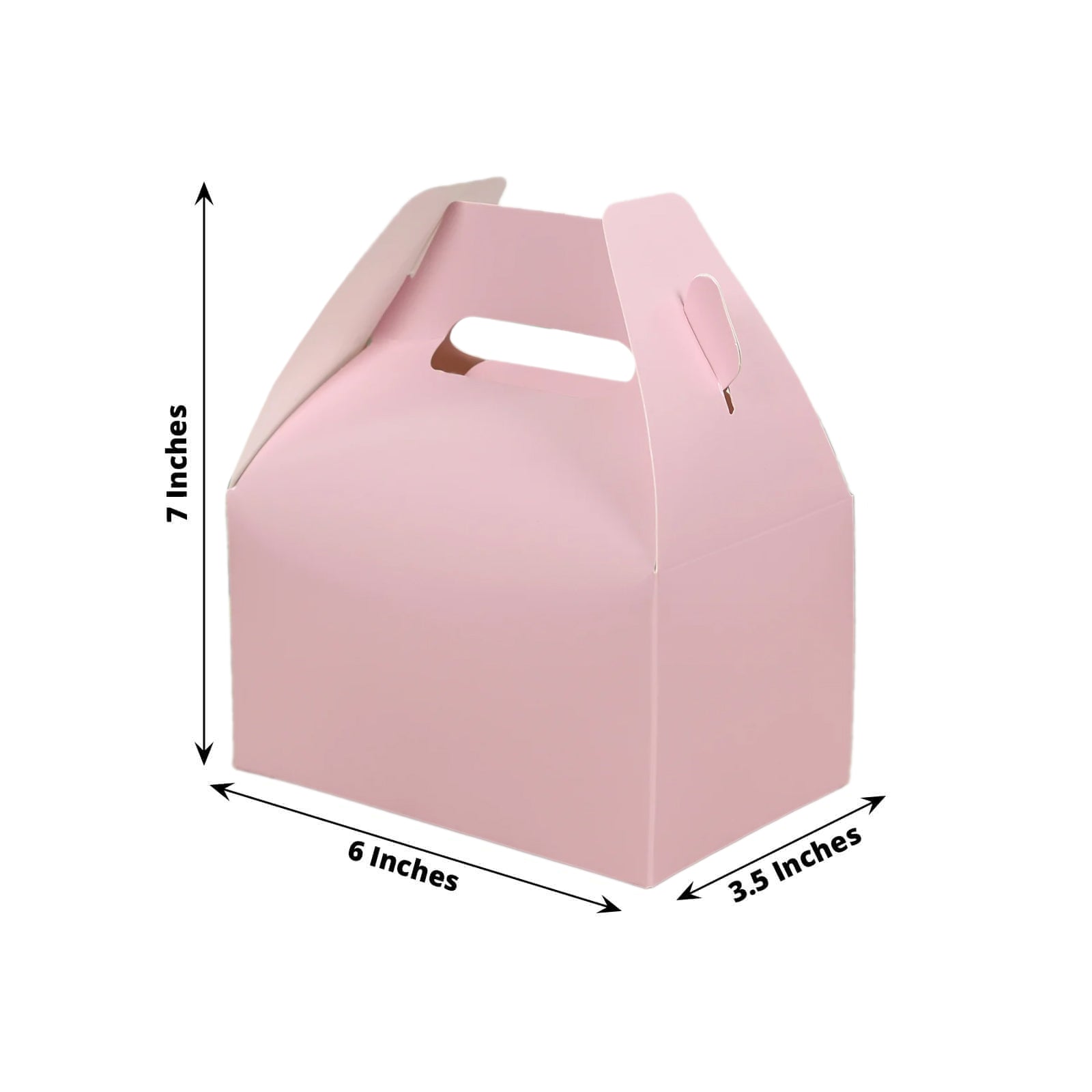 25-Pack Blush Tote Gable Candy Gift Party Favor Boxes