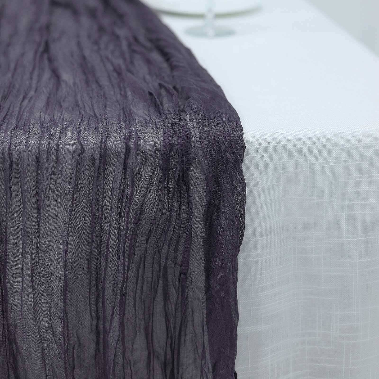 Limited Offer! Purple Gauze Cheesecloth 10ft Table Runner for Rustic Boho Decor