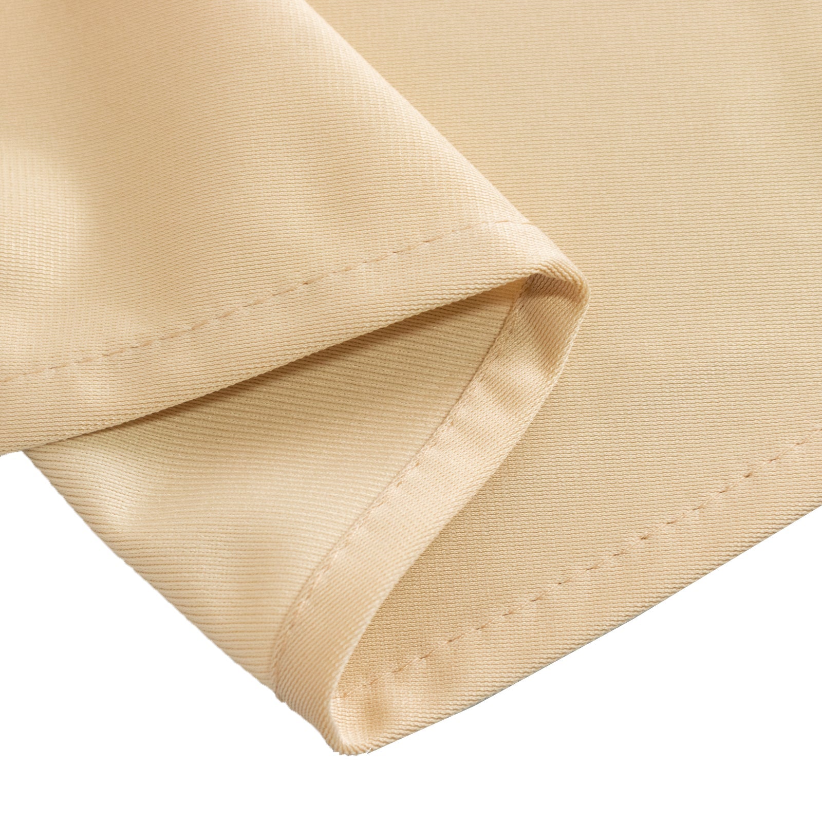 Hot Sale! Premium Beige 90' Round Scuba Polyester Wrinkle & Stain Free Tablecloth