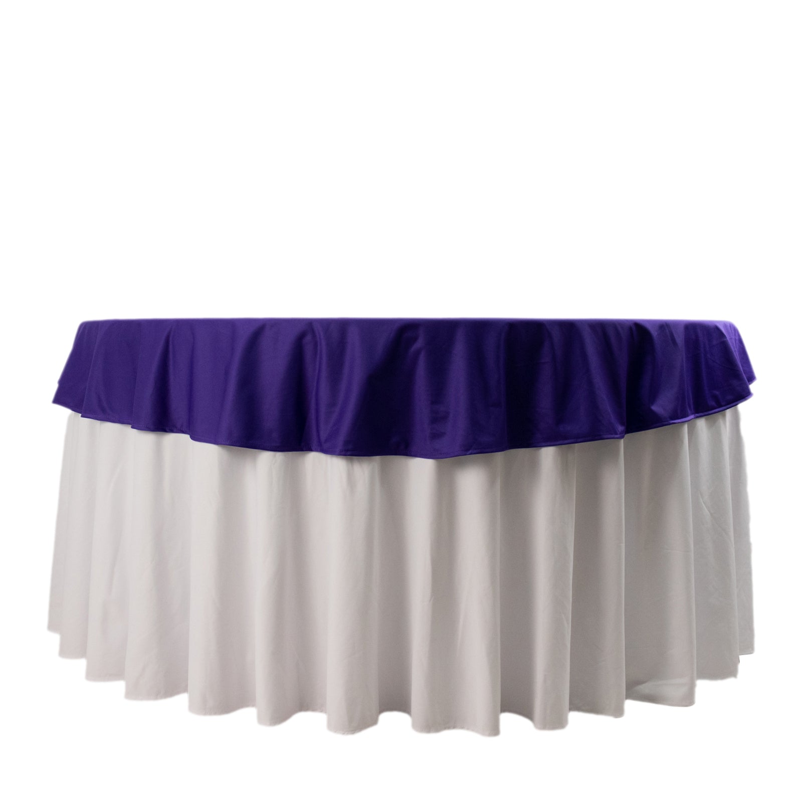 Premium Purple 70-Inch Round Scuba Tablecloth - Wrinkle & Stain Resistant