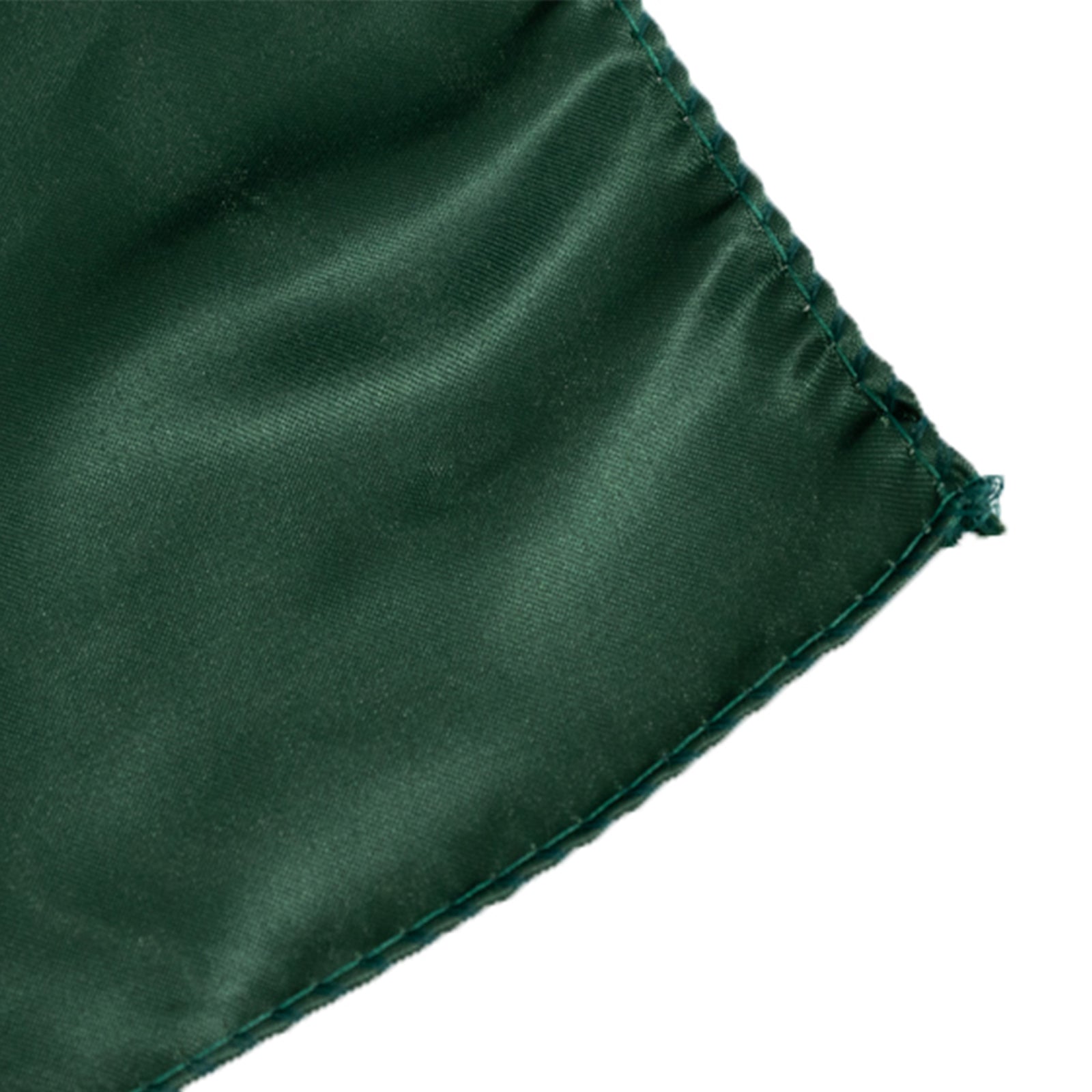 Hunter Emerald Green Lamour Satin Square Table Overlay - 72x72, Smooth Finish Topper for Events