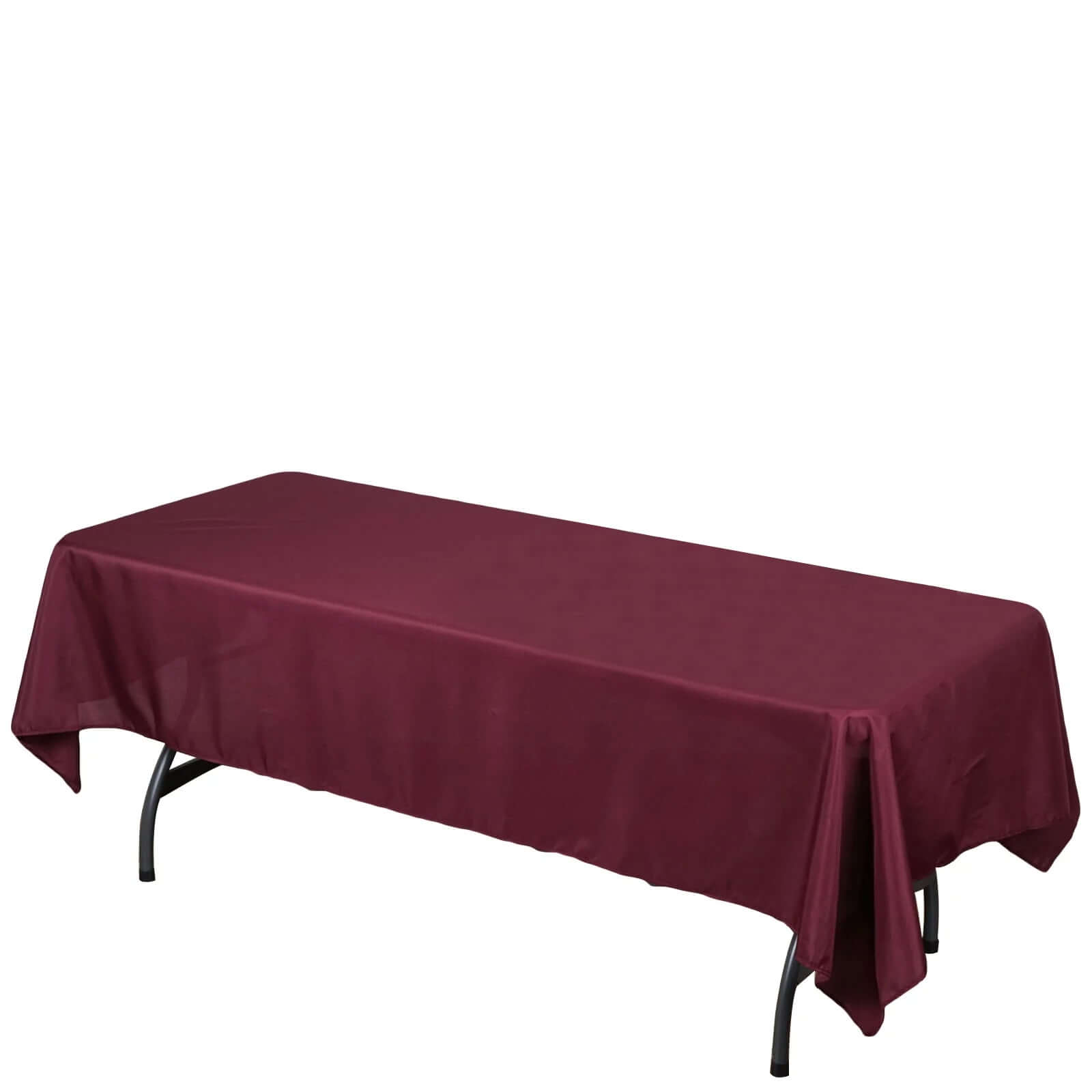 Stylish and Durable Burgundy Polyester 60x102 Rectangle Tablecloth