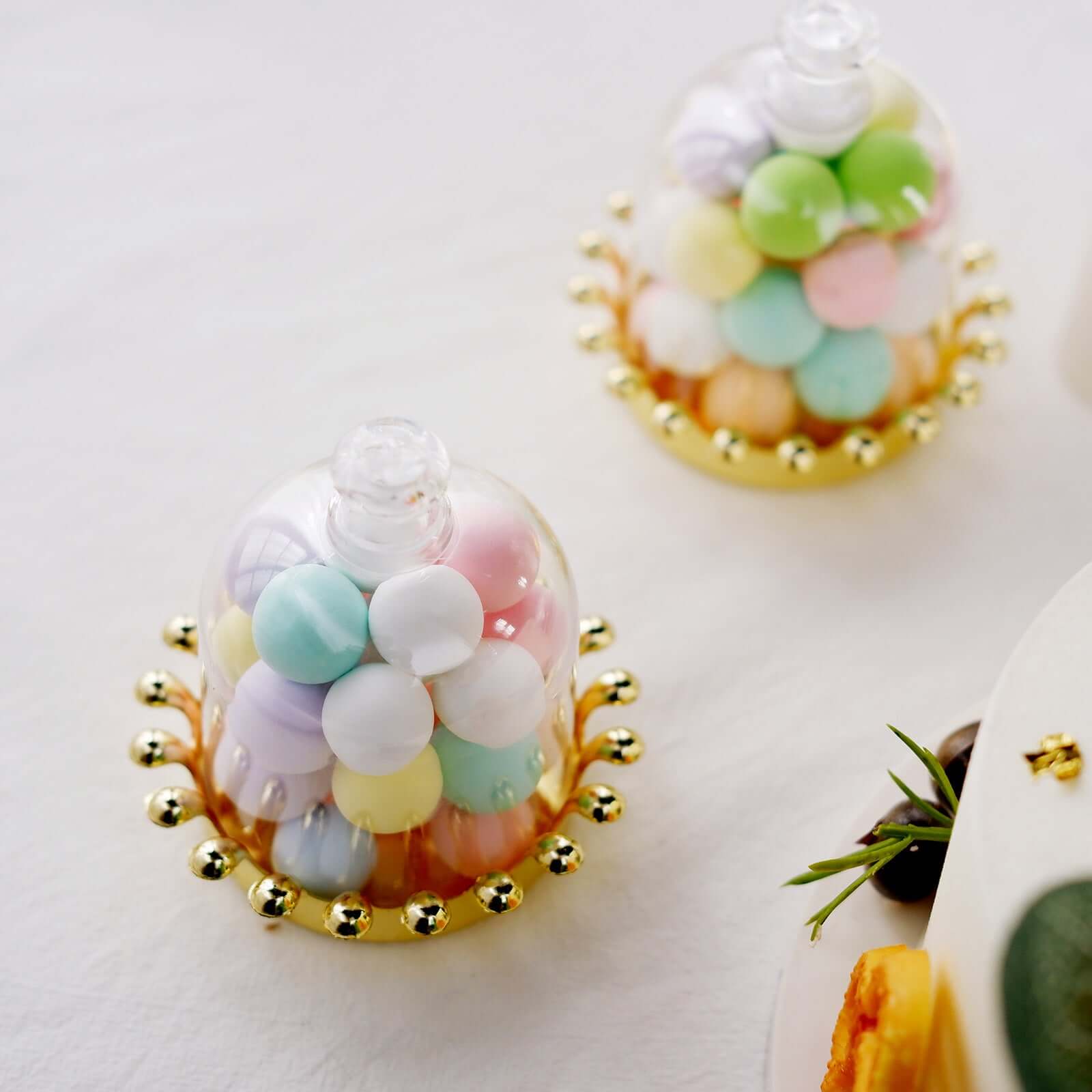 12-Pack Gold & Clear Mini Crown Plastic Treats Party Favor Boxes - Perfect for Special Events