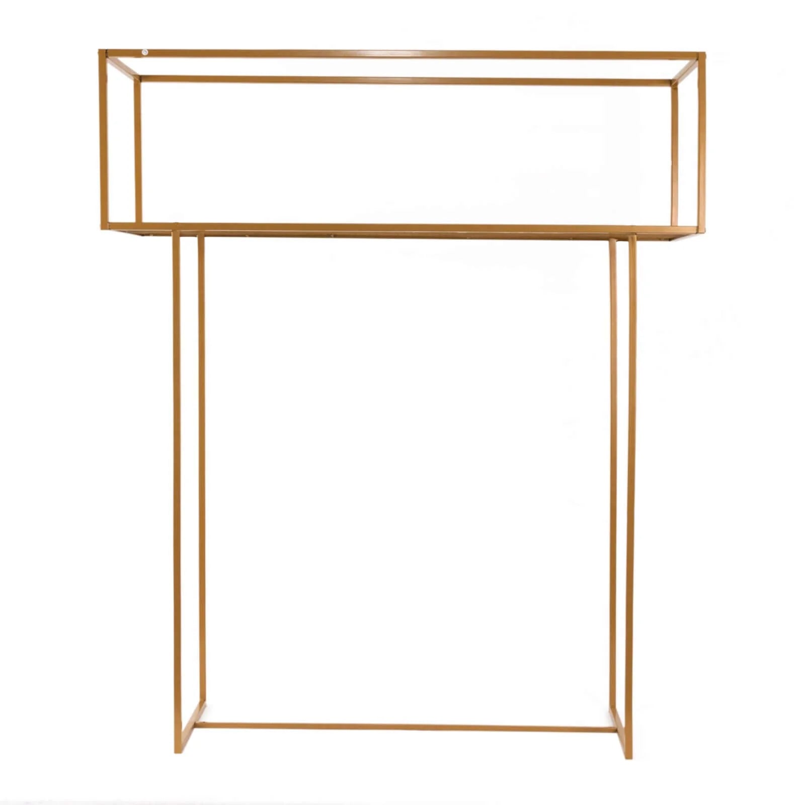 Heavy Duty Gold Metal Rectangular Tall Floral Display Rack - 48 Inches