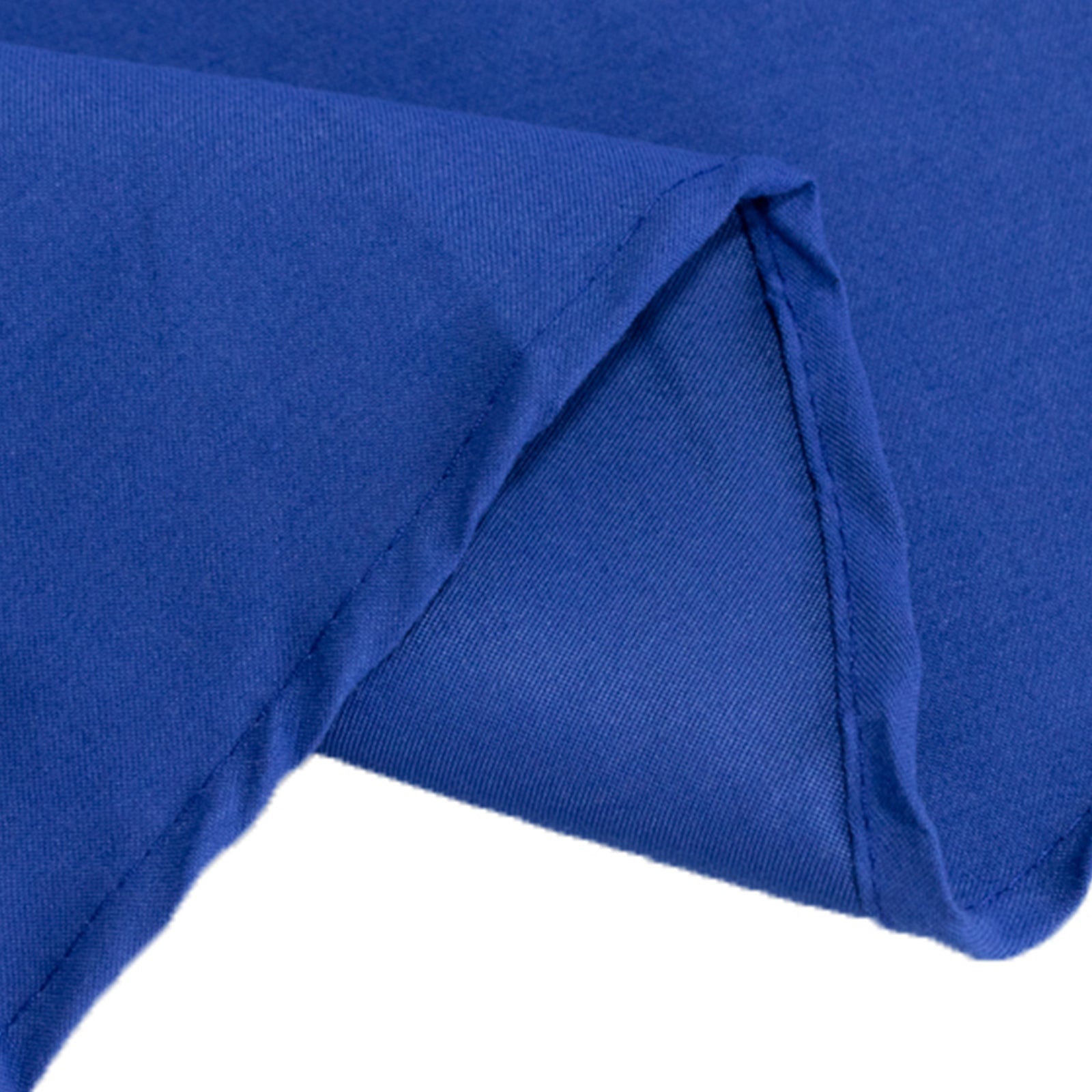 Royal Blue 108-Inch Cotton Blend Round Tablecloth with Wrinkle-Resistant Design - Ideal for Events