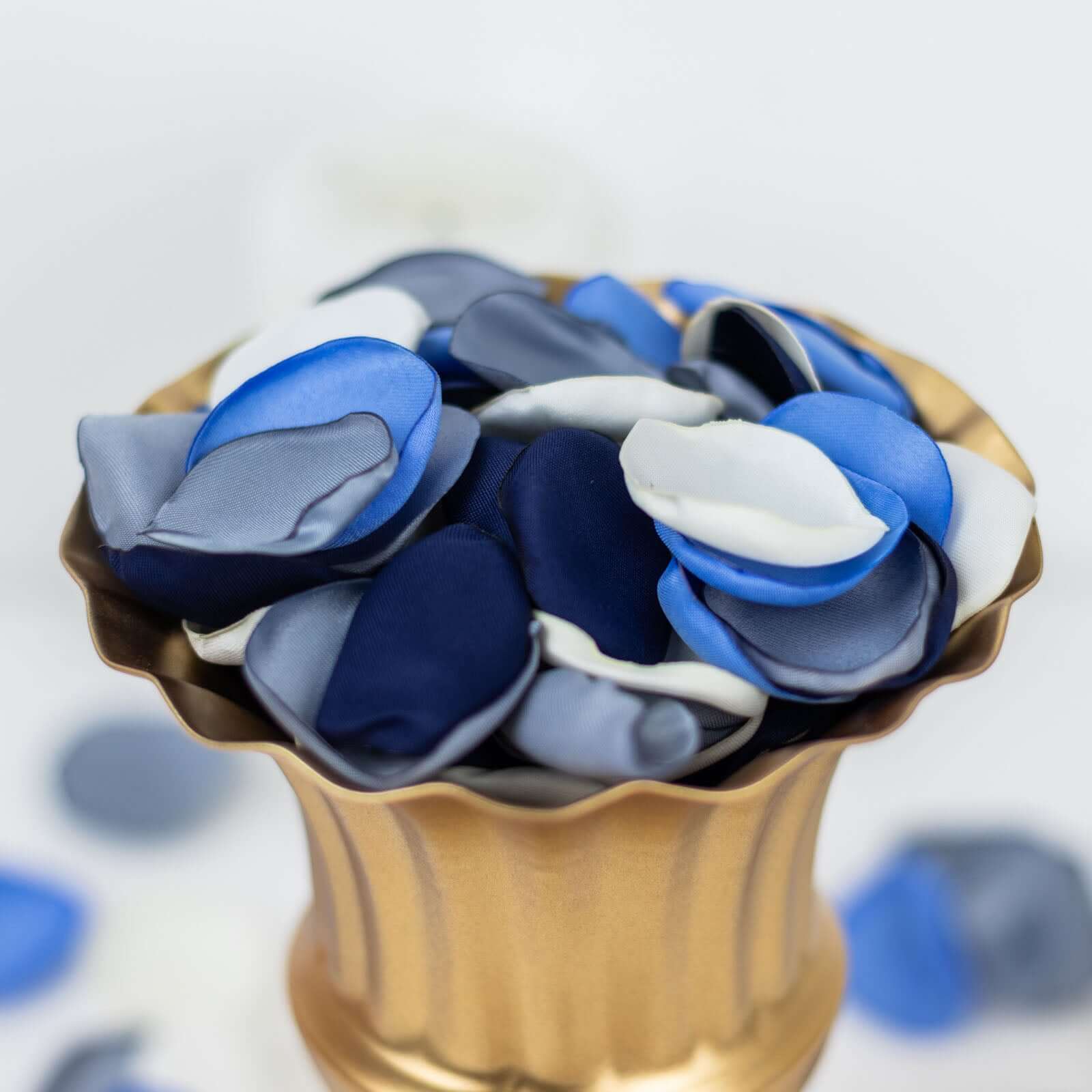 Get 400-Pack Silk Rose Petal Confetti in Dusty Blue Mix for Decorative Events