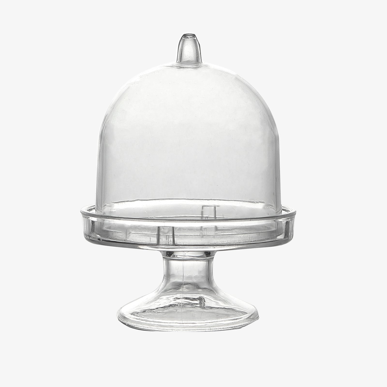 12-Pack Clear Fillable Mini Pedestal Candy Containers with Dome Lid - Ideal for Party Favors