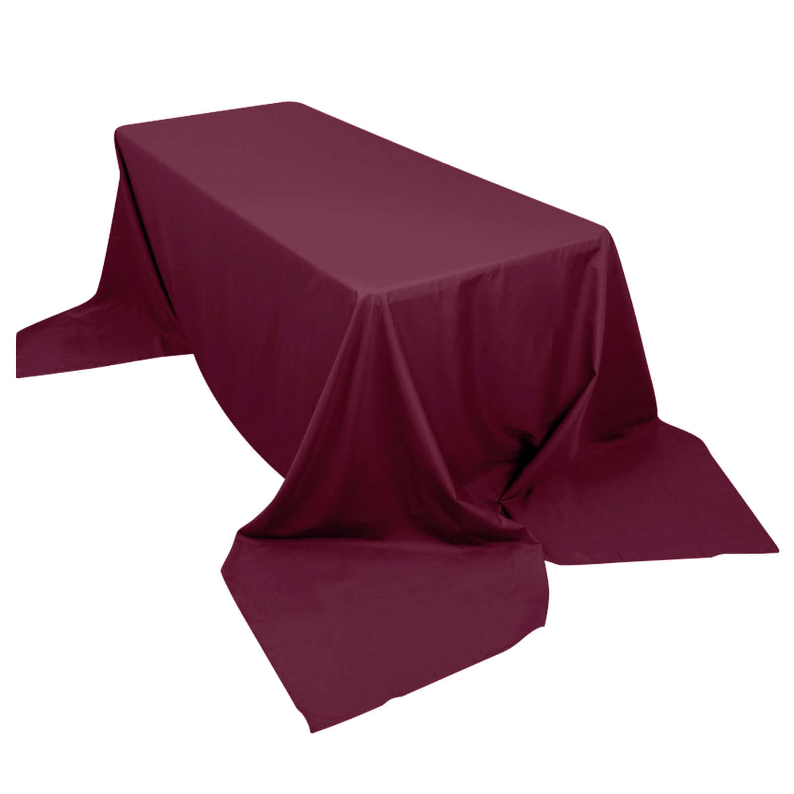 Burgundy Seamless Wrinkle-Resistant 90x156 Polyester Rectangle Tablecloth