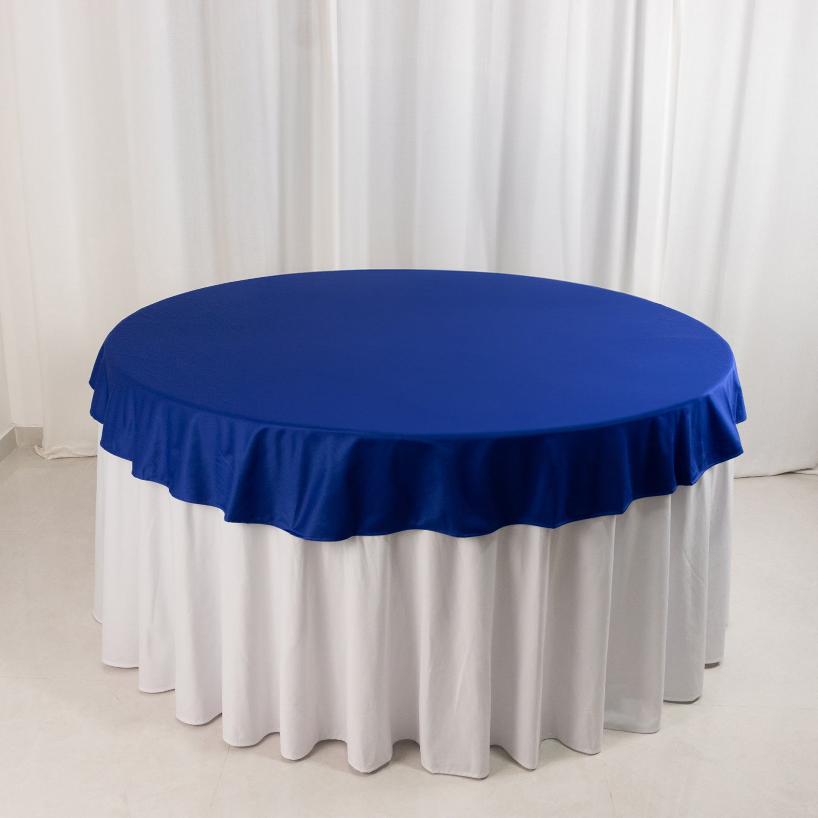 Royal Blue 70-Inch Wrinkle-Free & Stain-Resistant Premium Scuba Round Tablecloth