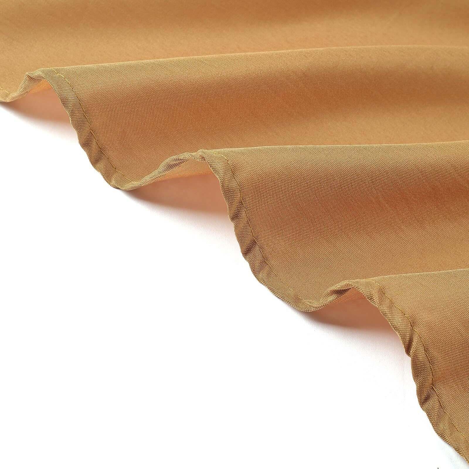 Exclusive Gold Polyester Round Tablecloth - 132' Dia for Grand Celebrations