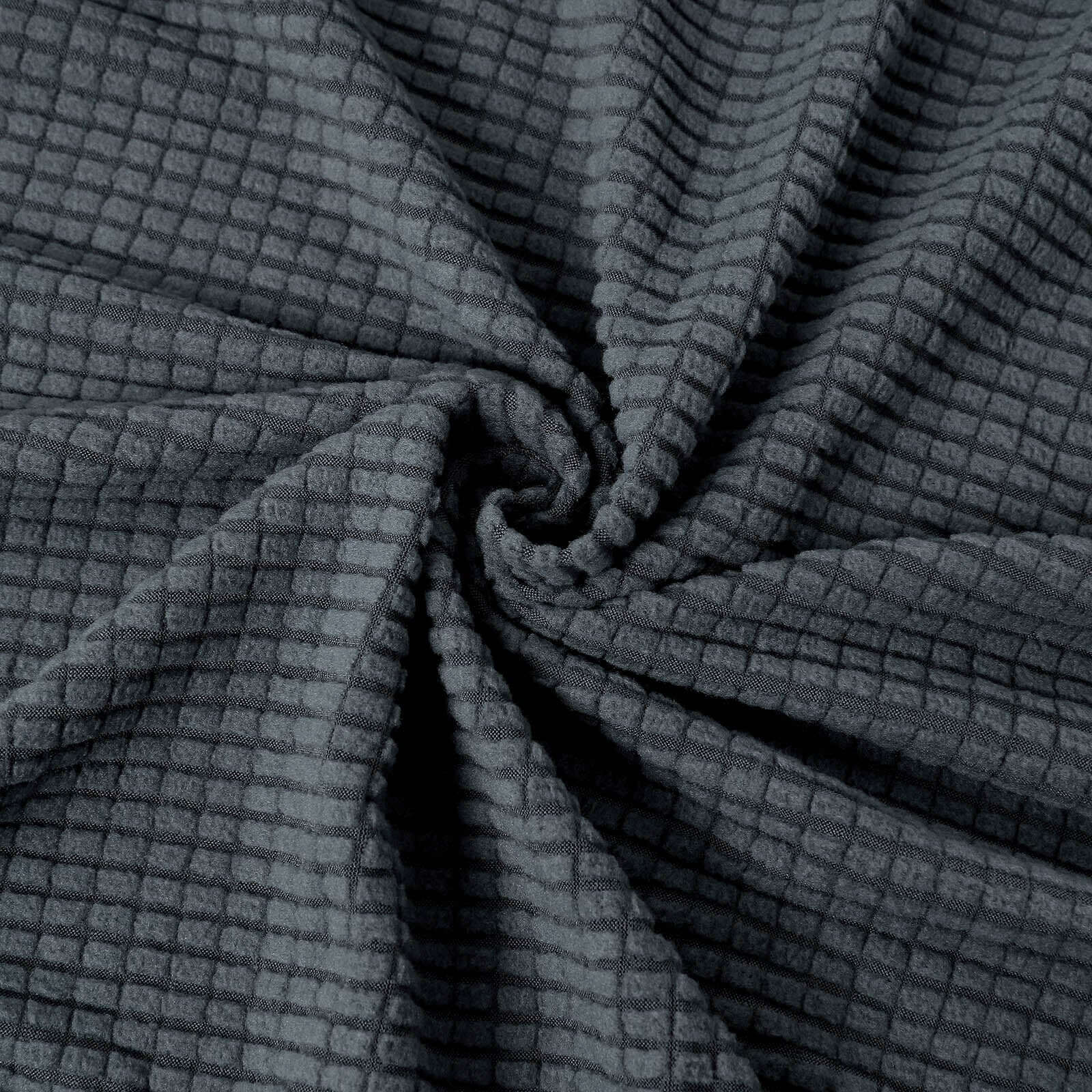Hot Deal! Charcoal Gray Jacquard Spandex Loveseat Slipcover - 1-Piece Easy Fit Design