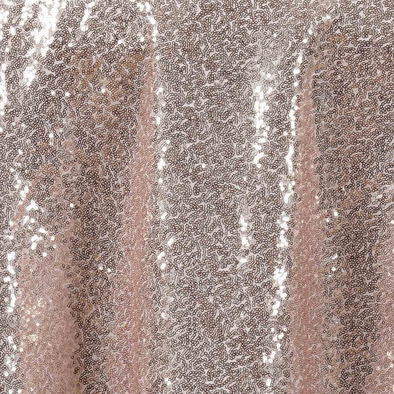 Rose Gold Sequin 90 Round Tablecloth - Sparkling Table Cover