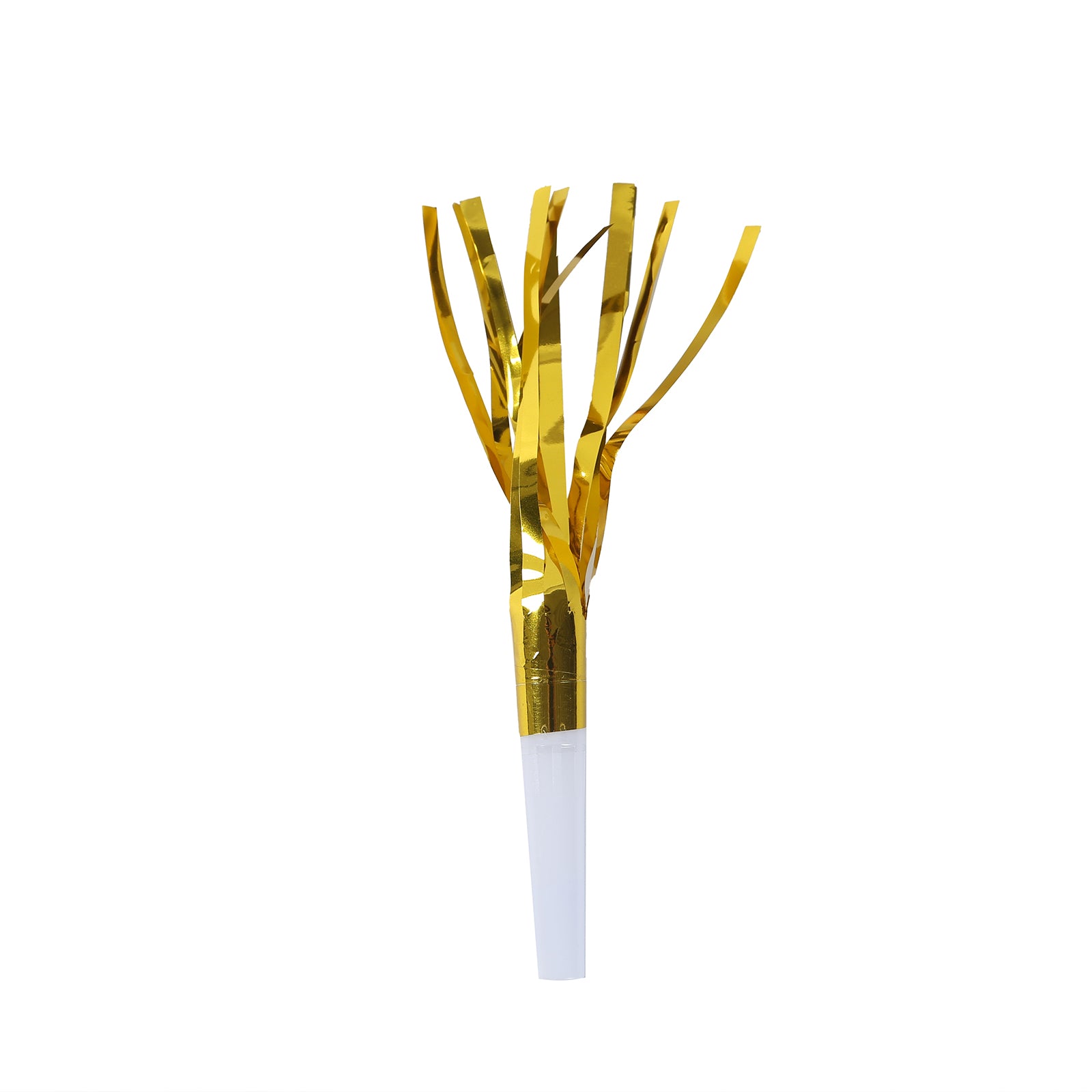 24-Pack Gold Party Horn Noisemakers with Tassels - Ideal for Events and Gatherings