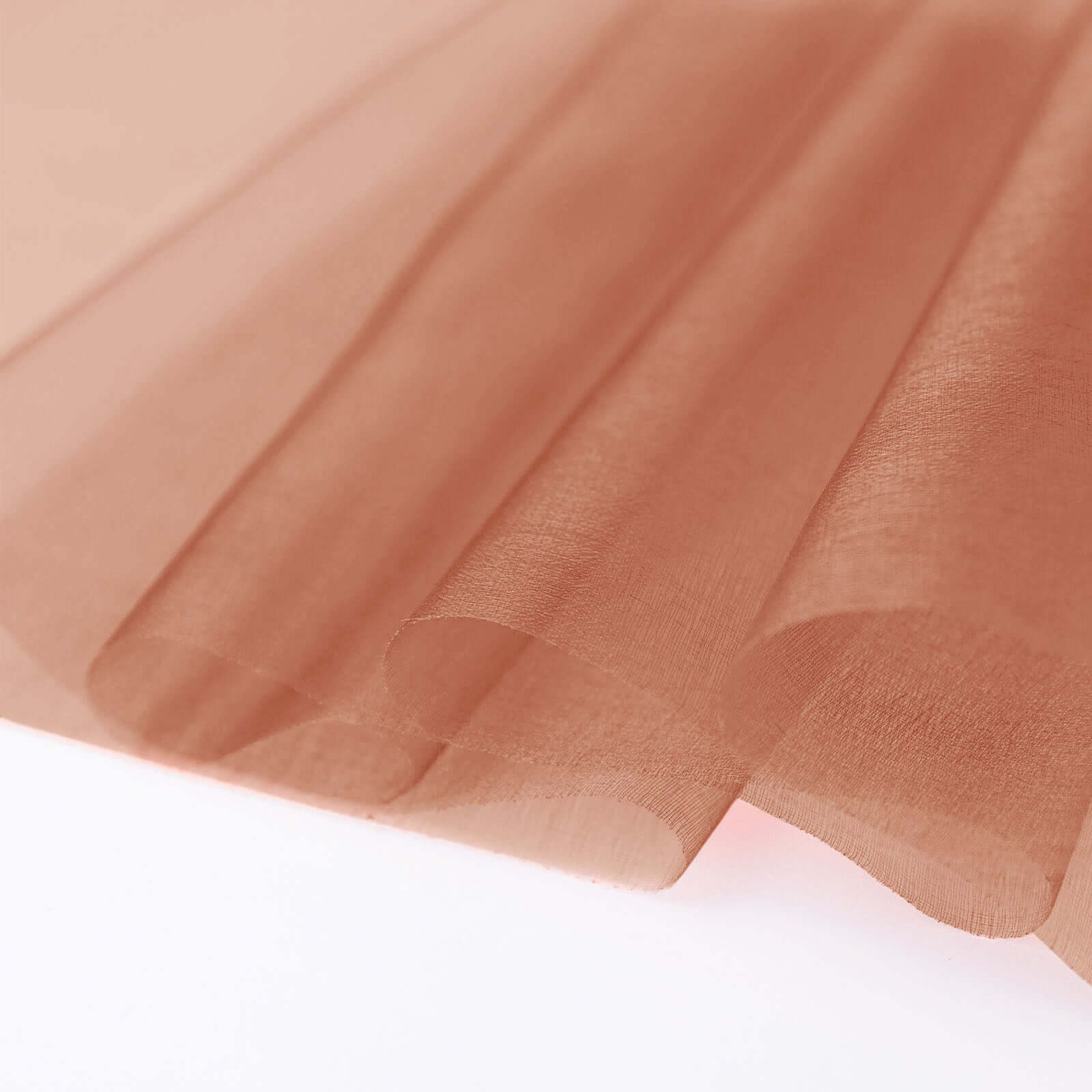 12-Foot Wide, 10-Yard Long Terracotta (Rust) Sheer Chiffon Fabric for DIY Drapery