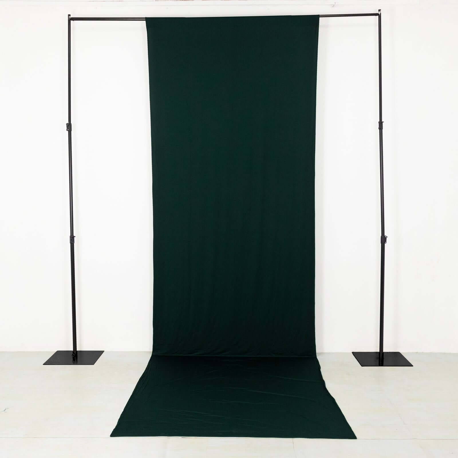 Hot Sale! Hunter Emerald Green 4-Way Stretch Spandex Event Backdrop Curtain, 5ft x 16ft, Wrinkle-Free with Rod Pockets