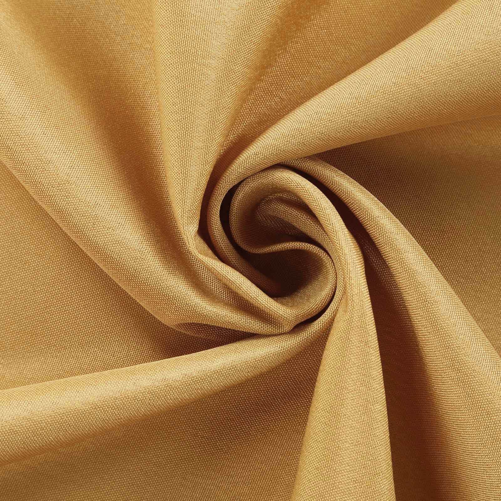 Hot! Wrinkle-Resistant Gold Polyester 60x126 Rectangle Tablecloth for Weddings & Parties