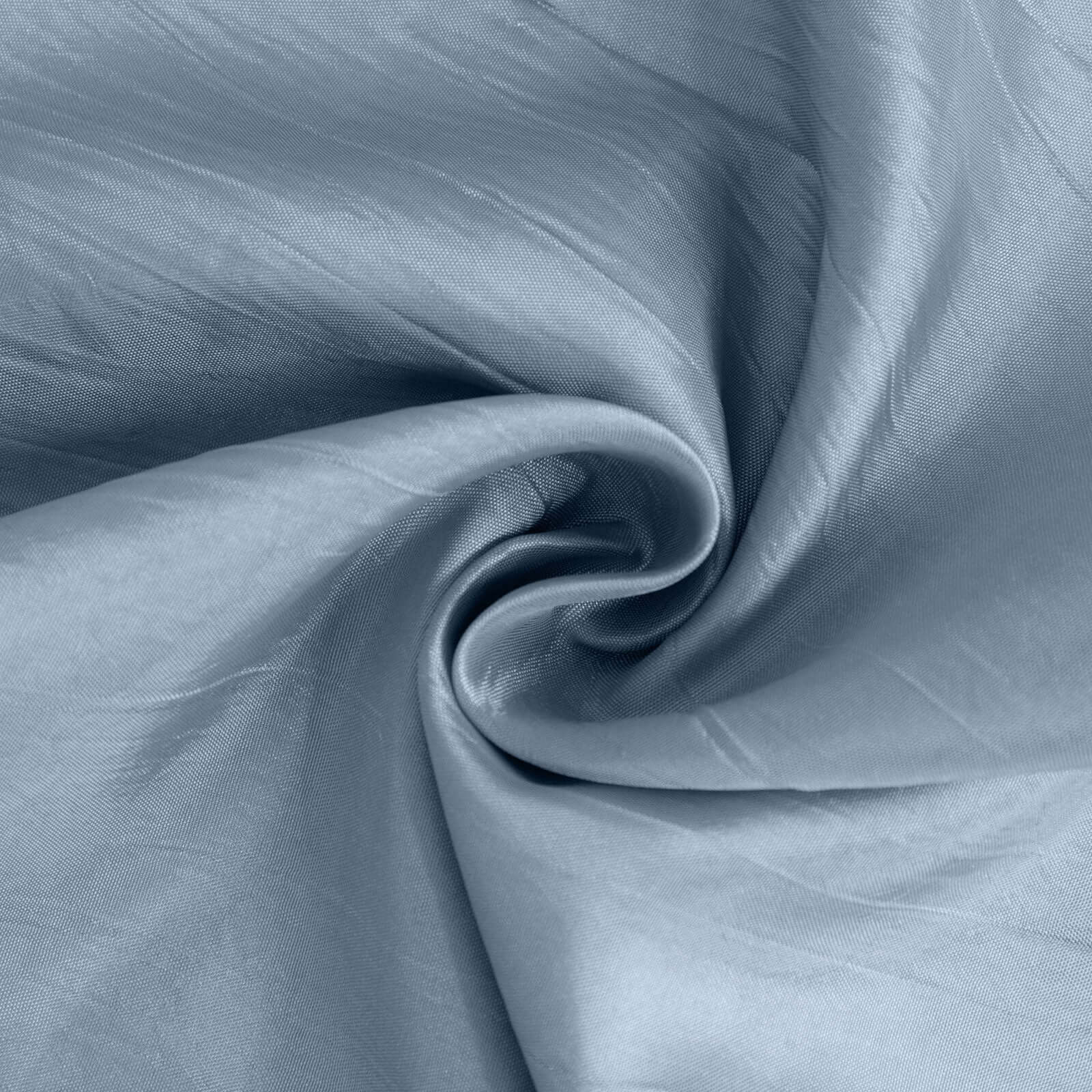Reusable Dusty Blue Crinkle Crushed Taffeta Slipcover for Banquet Chairs
