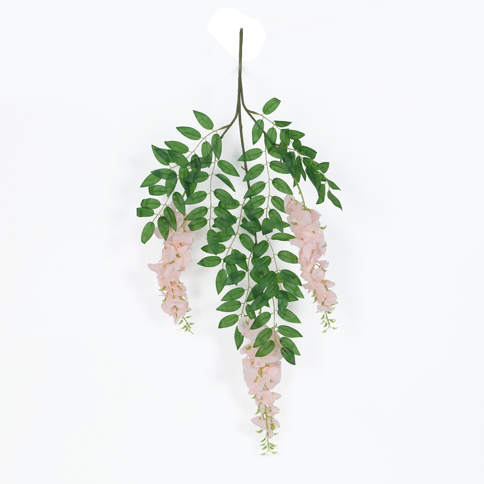 Hot Sale! 55-Inch Blush Artificial Silk Wisteria Vine Round Hanging Floral Chandelier with Detachable Branches