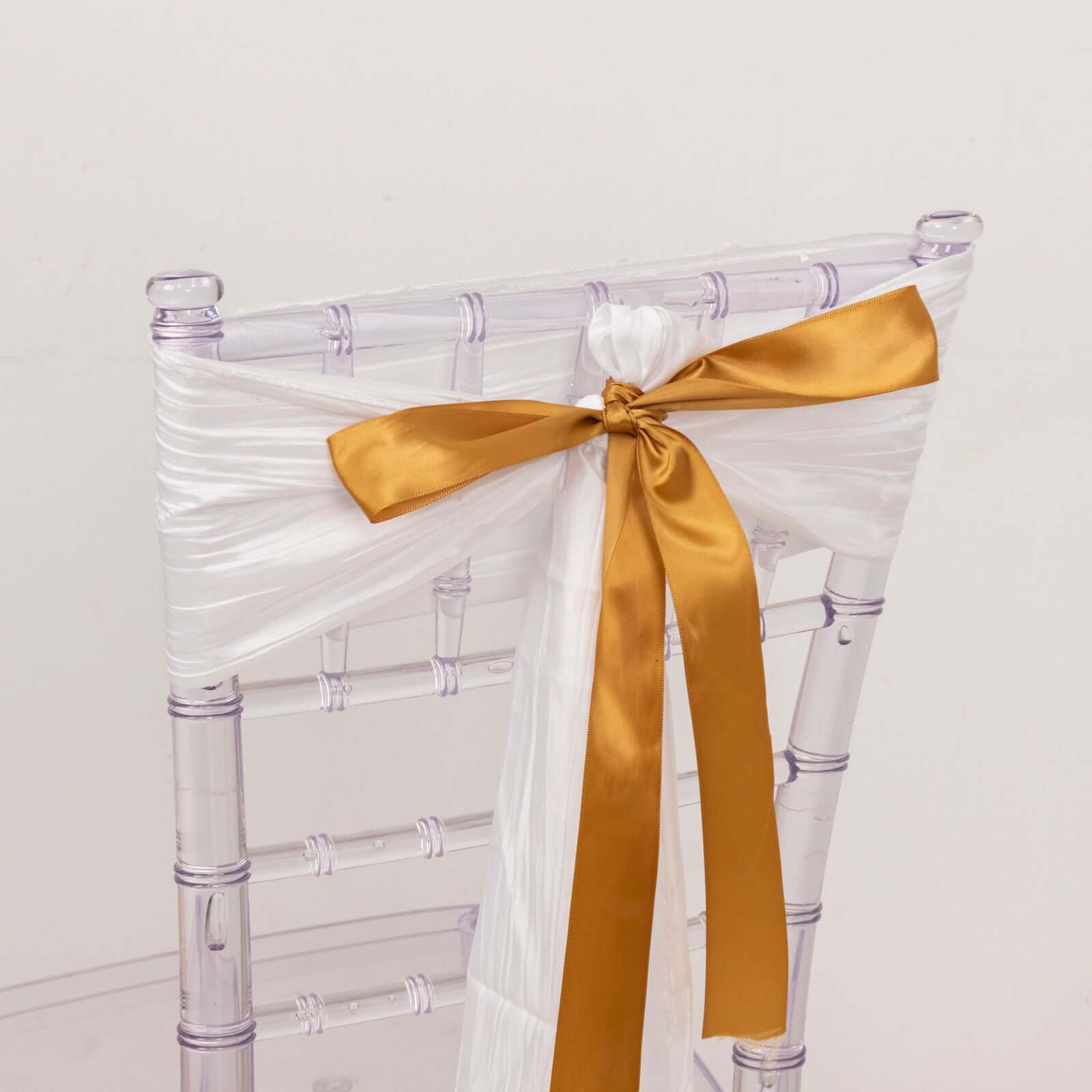 50-Yard 1.5-Inch Gold Single-Sided Decorative Polyester Satin Ribbon