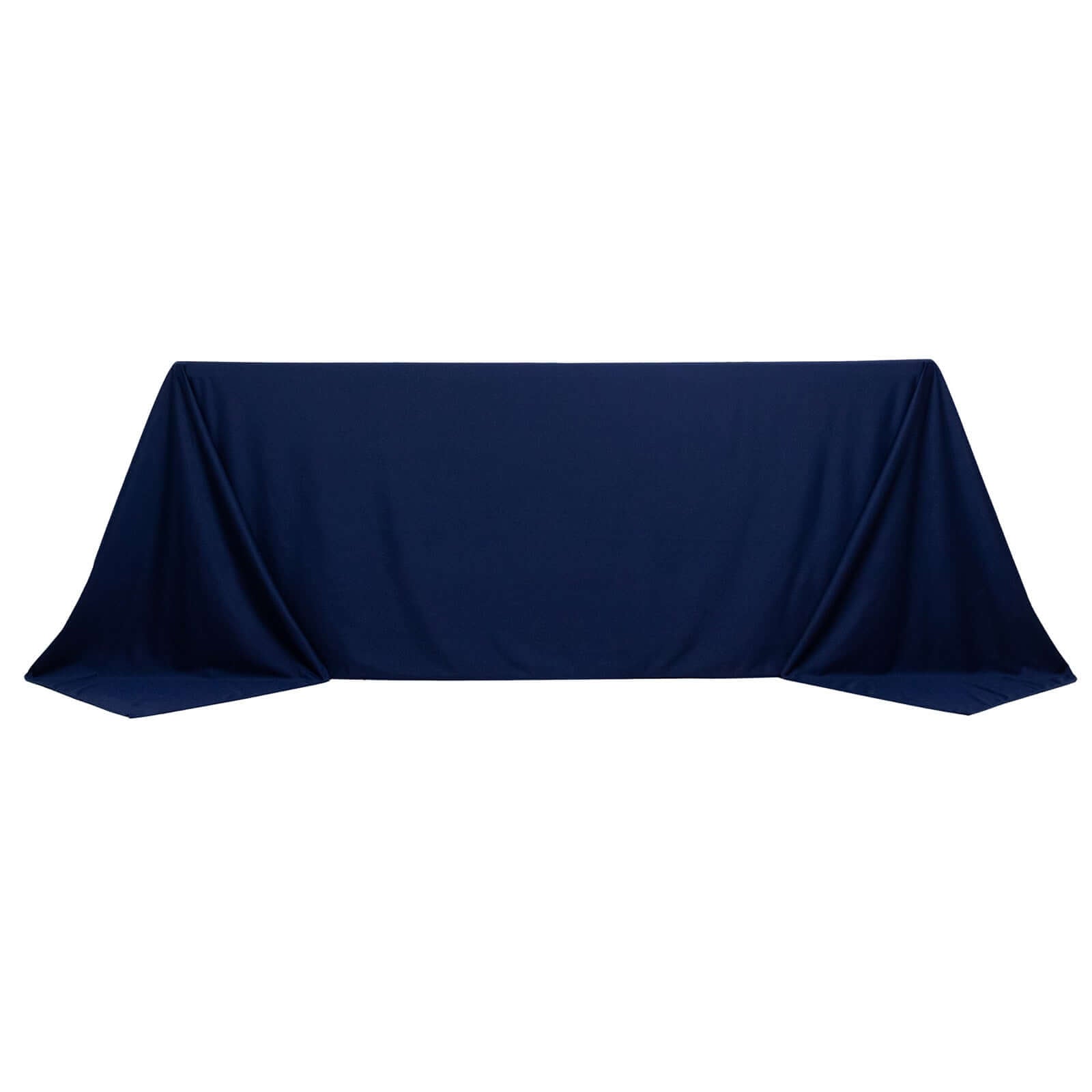 Navy Blue Premium Scuba Wrinkle-Free & Stain-Resistant 90x132 Rectangular Tablecloth