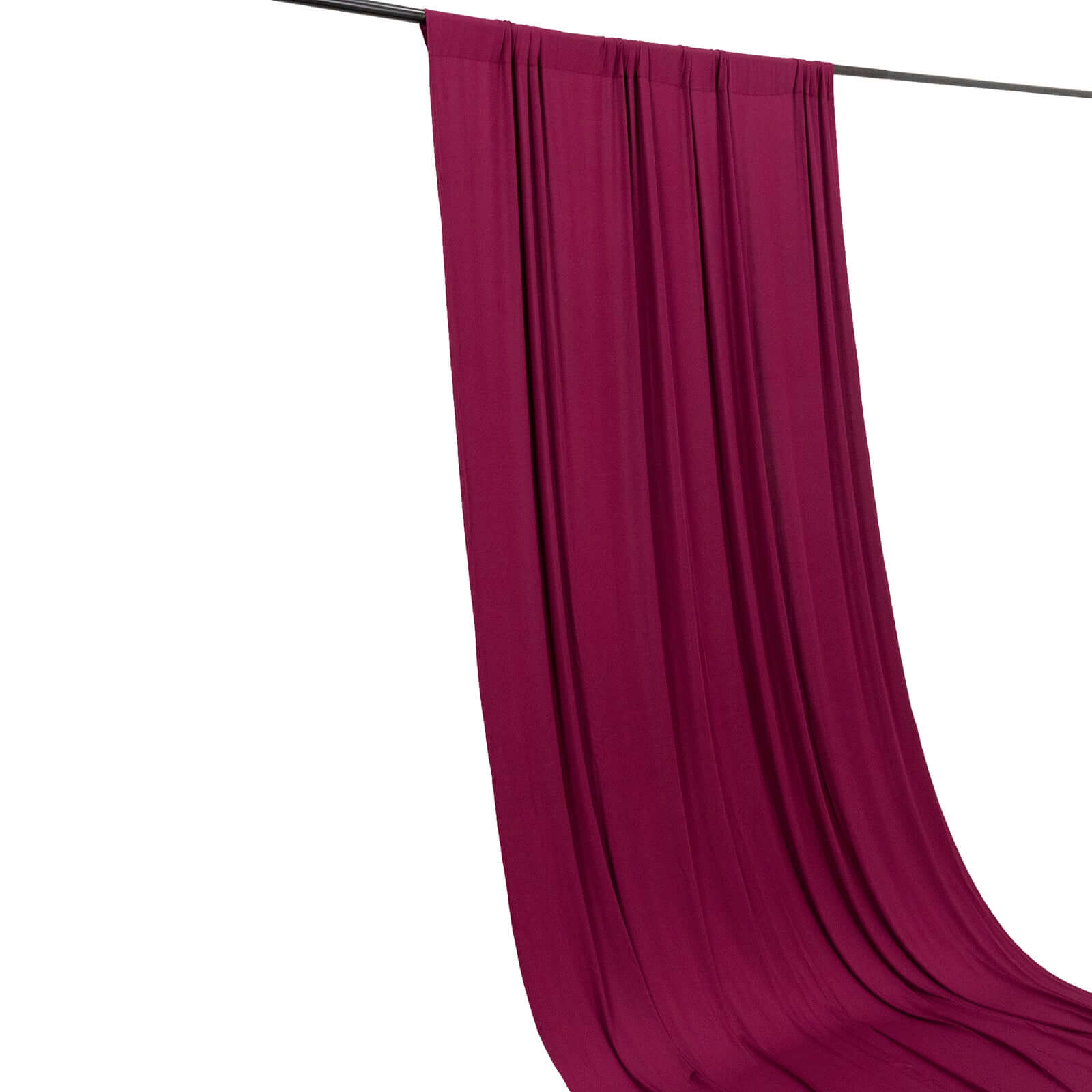 Premium Burgundy 4-Way Stretch Spandex Event Curtain Drapes - Wrinkle-Free Backdrop Panel, 5ft x 14ft
