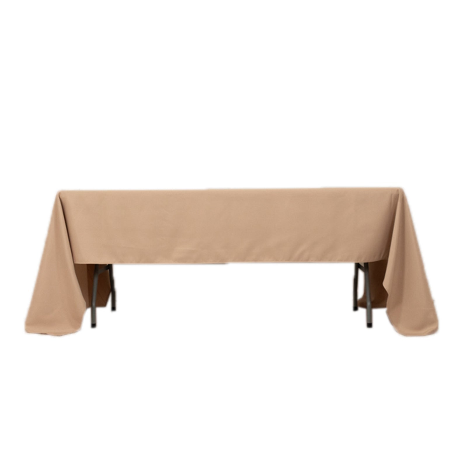 Premium Stain-Resistant 220GSM Polyester Rectangle Tablecloth in Nude - 60x126, Ideal for Events