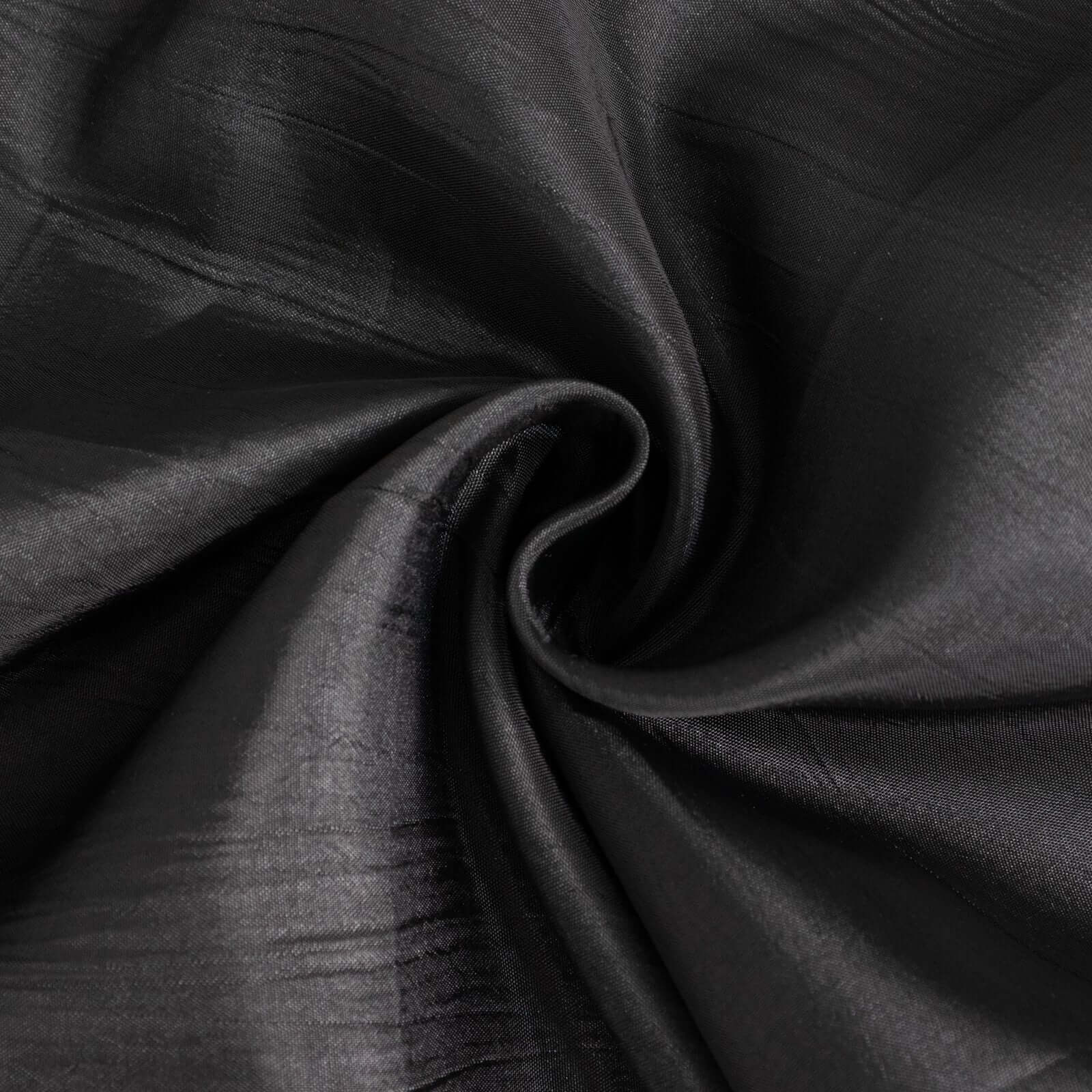 Premium Reusable Black Crinkle Crushed Taffeta Banquet Chair Cover