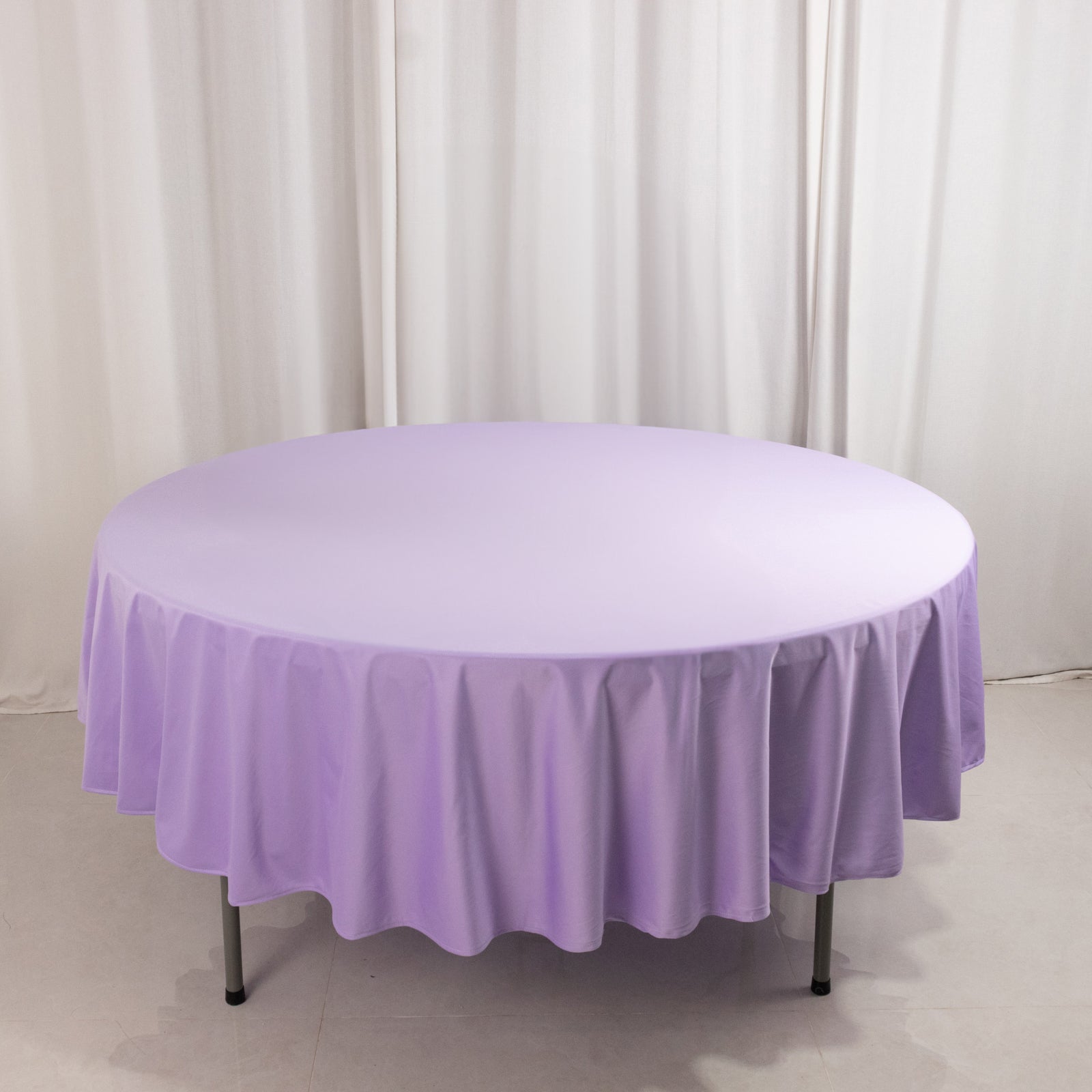 Hot Sale! Premium Wrinkle-Free & Stain-Resistant Lavender Scuba 90-Inch Round Tablecloth