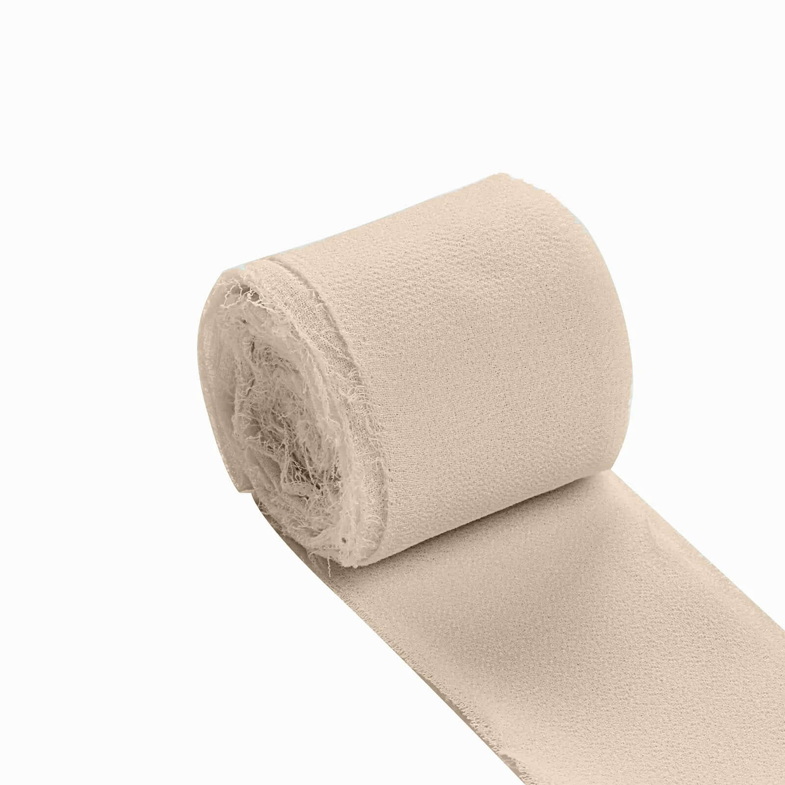 2-Pack 6-Yard Nude Silk-Like Chiffon Ribbon Rolls for DIY Wedding Crafts