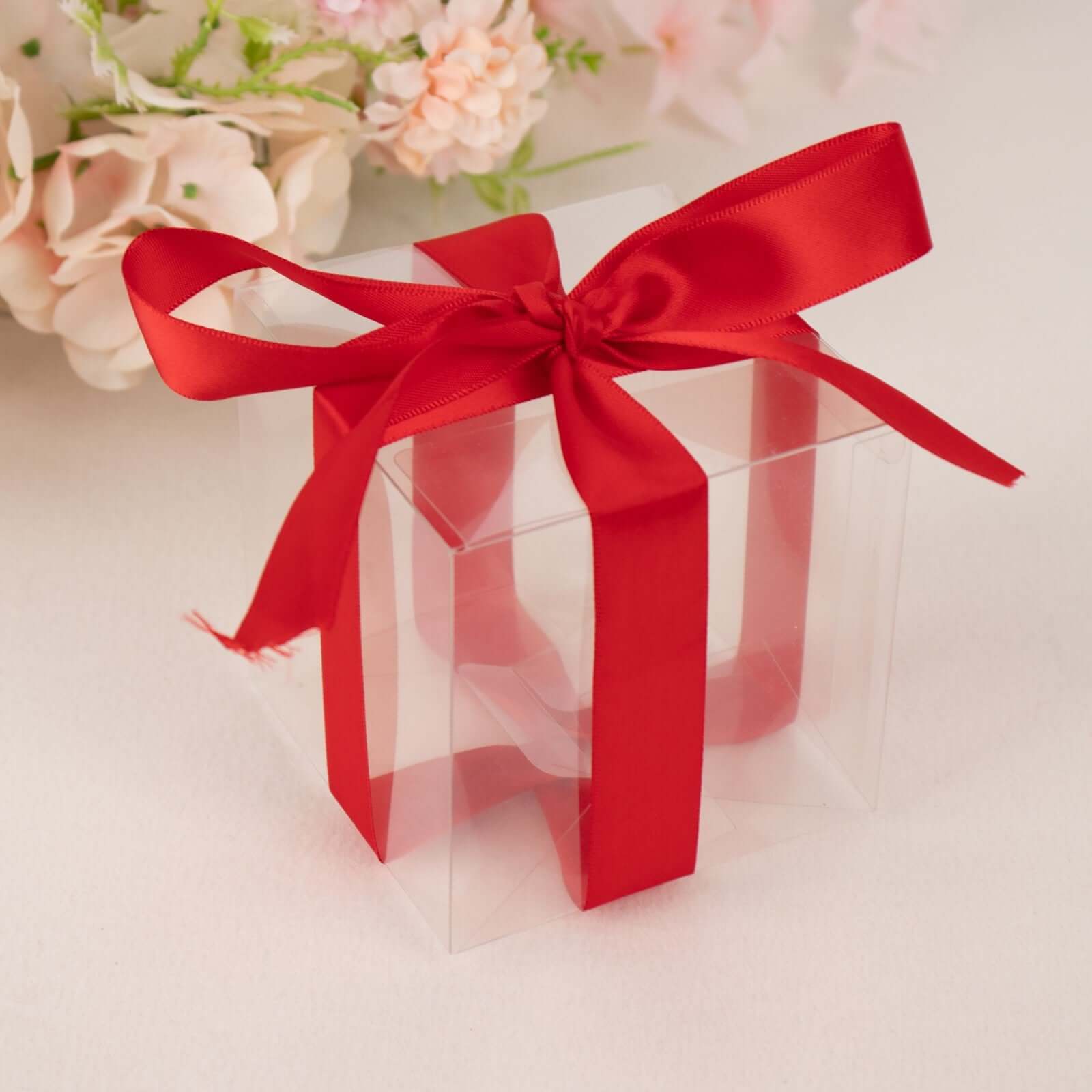 Hot Deal! 100-Yard 7/8 Red Single-Face Decorative Satin Ribbon