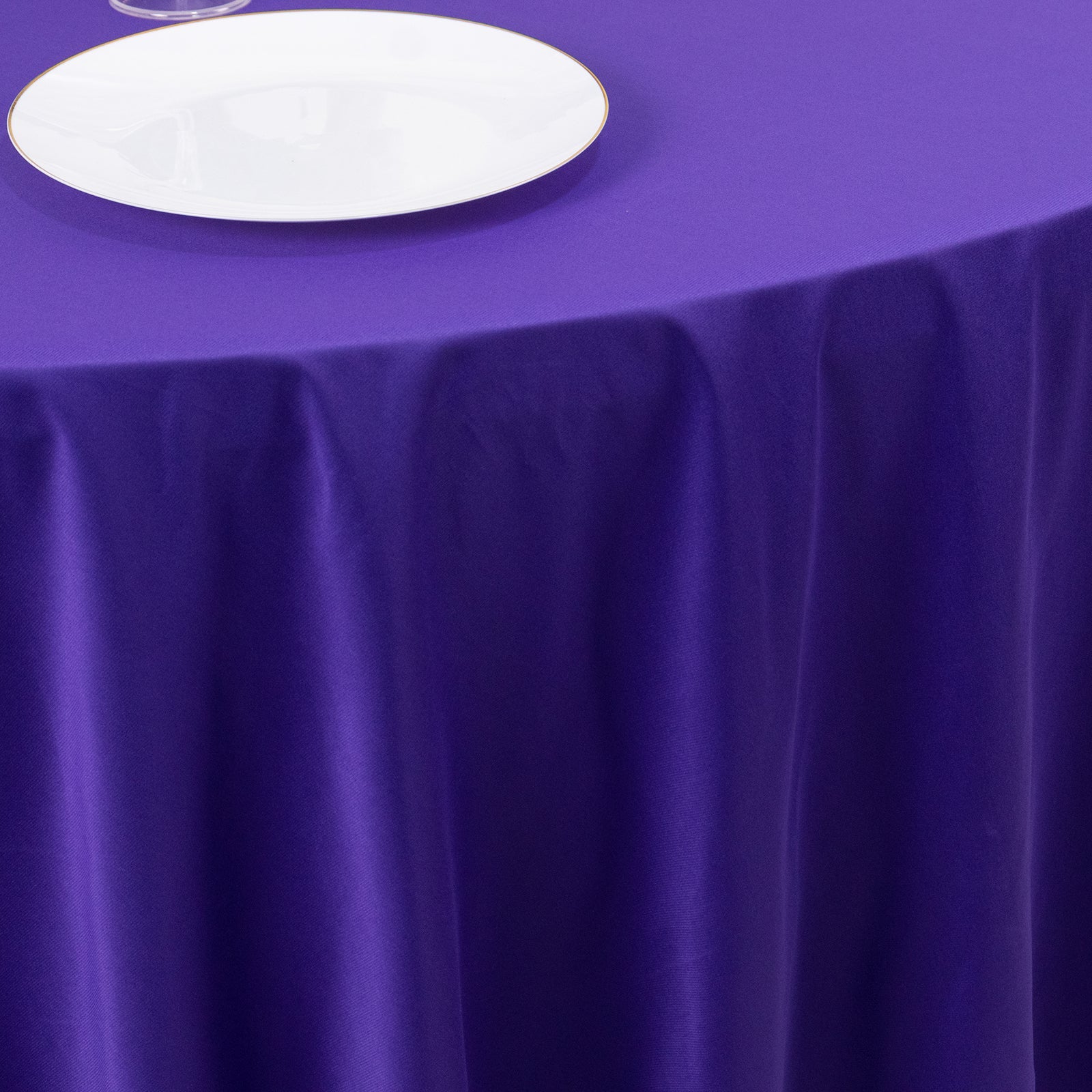 Premium Purple 108-Inch Round Scuba Tablecloth - Wrinkle-Free & Stain-Resistant for Events