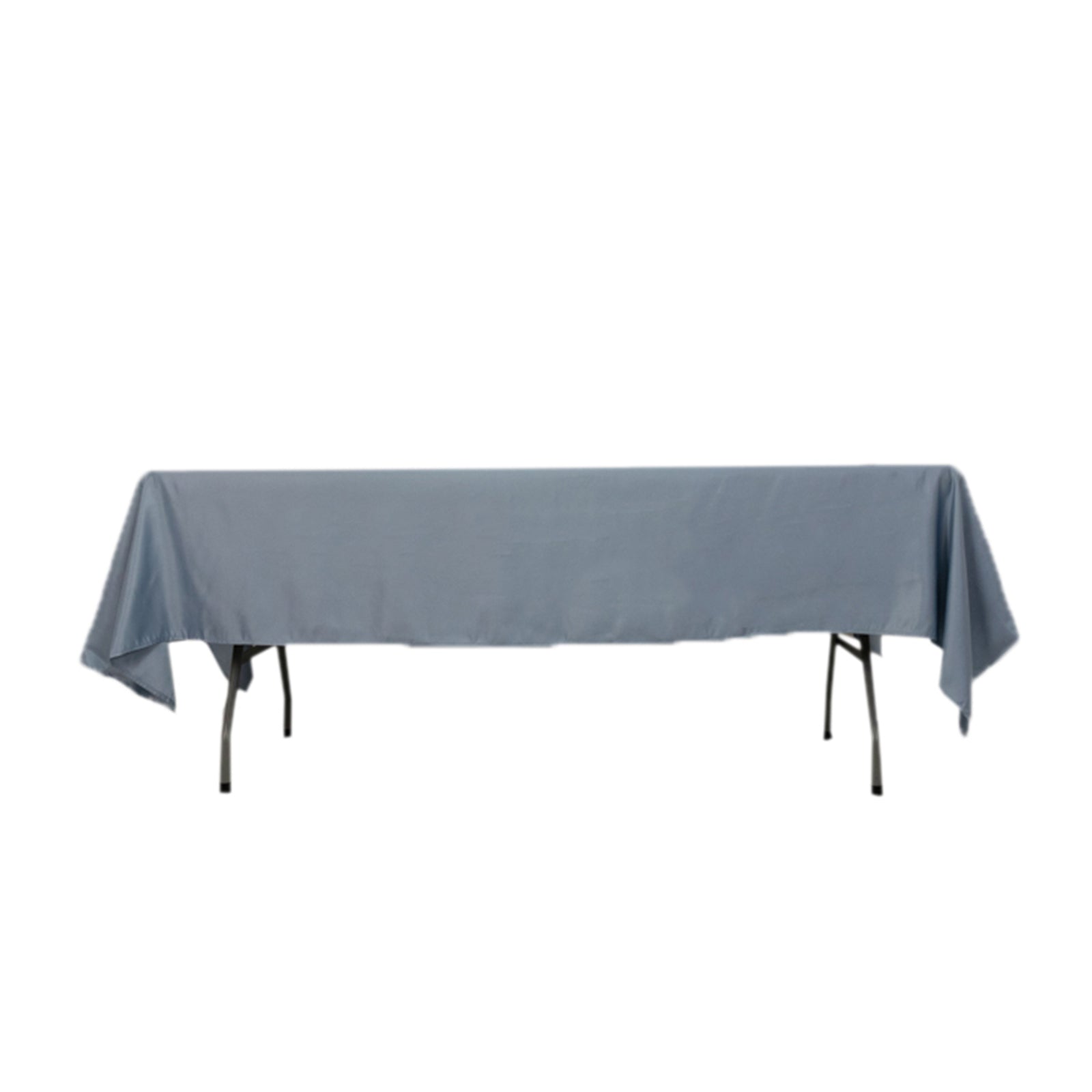 Hot Deal! Durable & Silky Lamour Satin Rectangle Tablecloth in Dusty Blue (60x102)