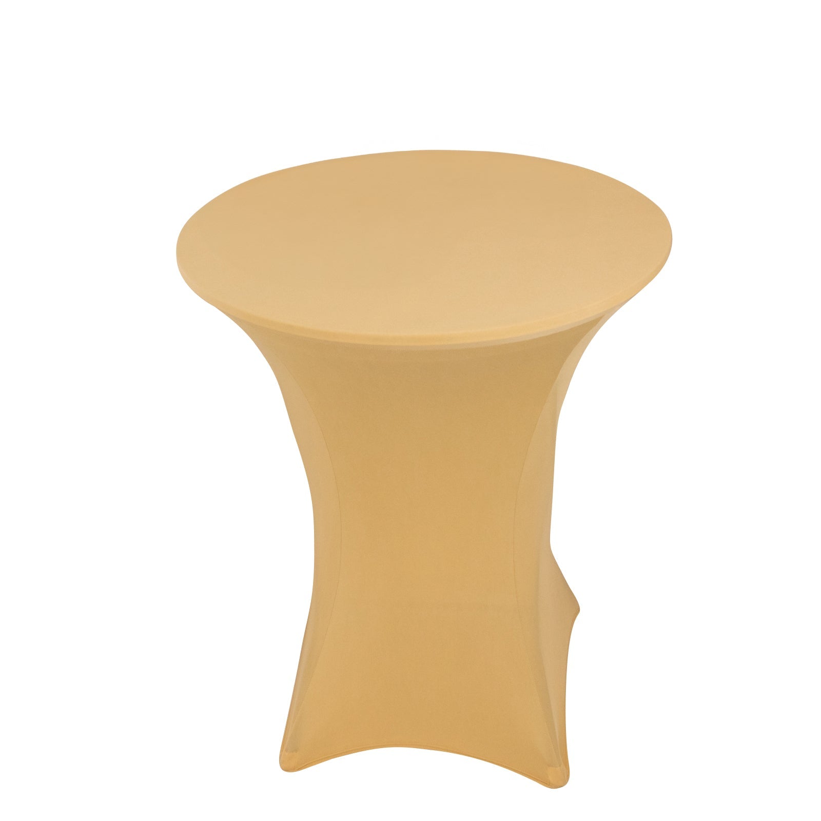 Stretchable Champagne Spandex Cocktail Table Cover for 33 - 36 Inch Tables