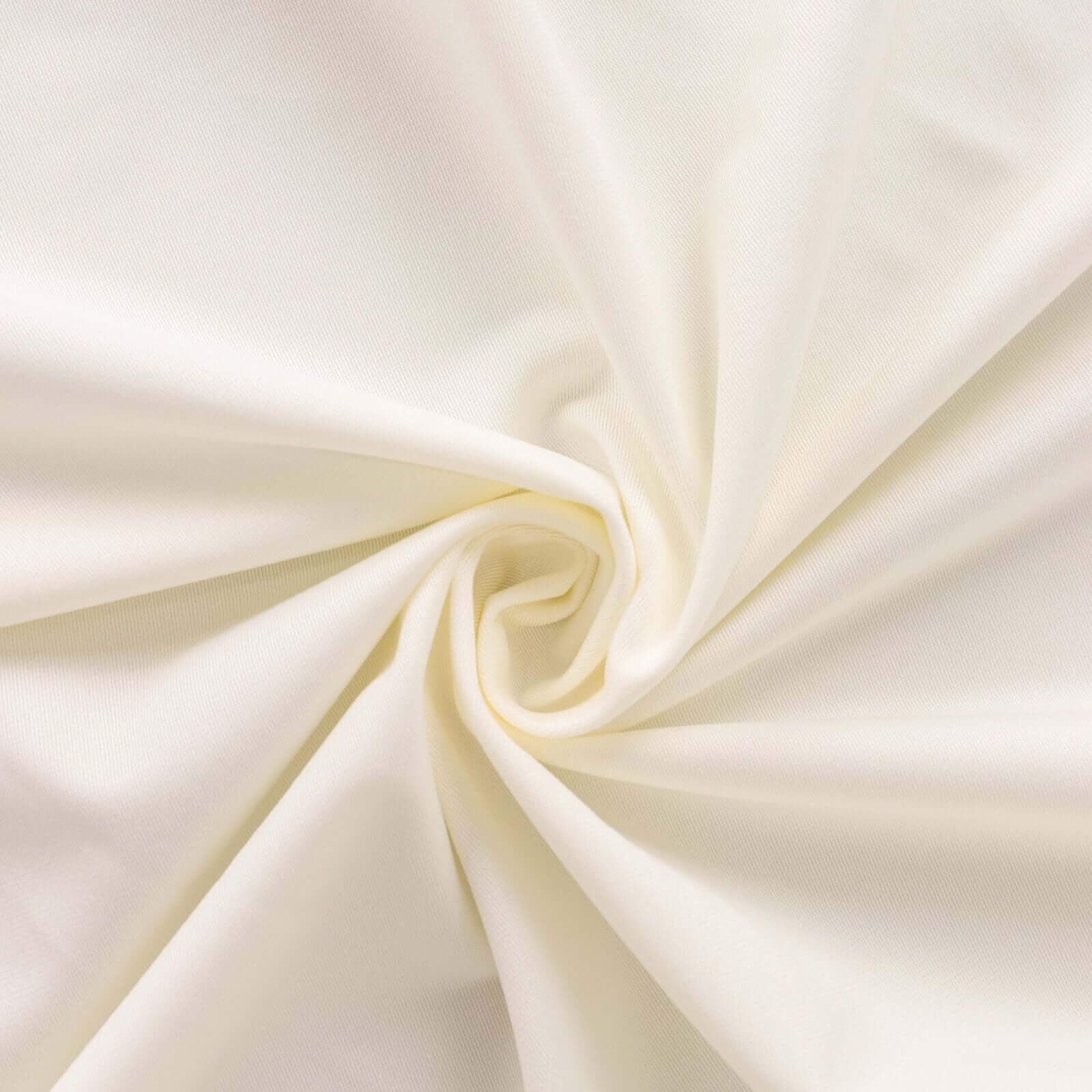 Ivory 120-Inch Premium Scuba Round Tablecloth - Stain & Wrinkle Resistant