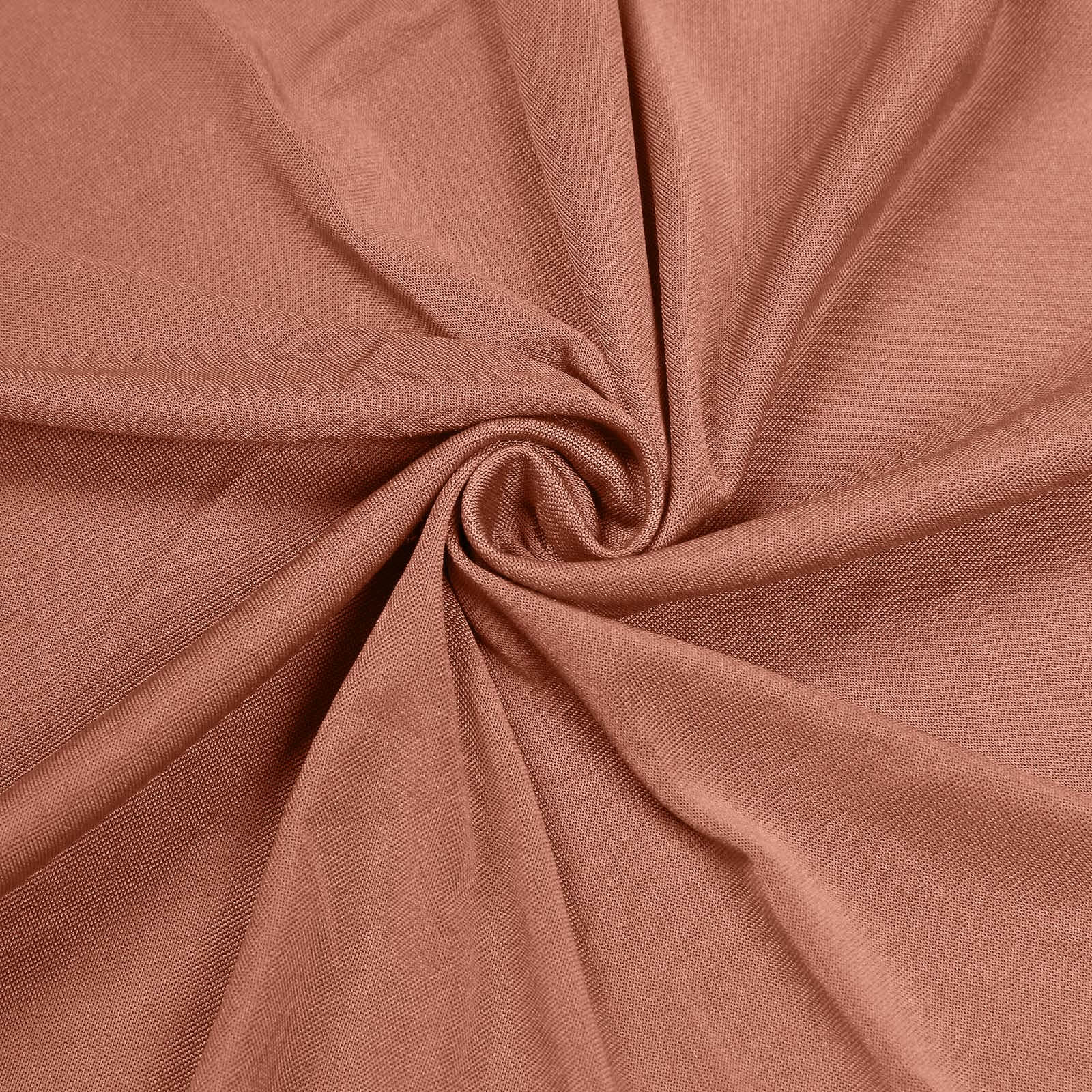 Affordable Stretch Fitted Spandex Cocktail Table Cover in Terracotta (Rust) for 24-32