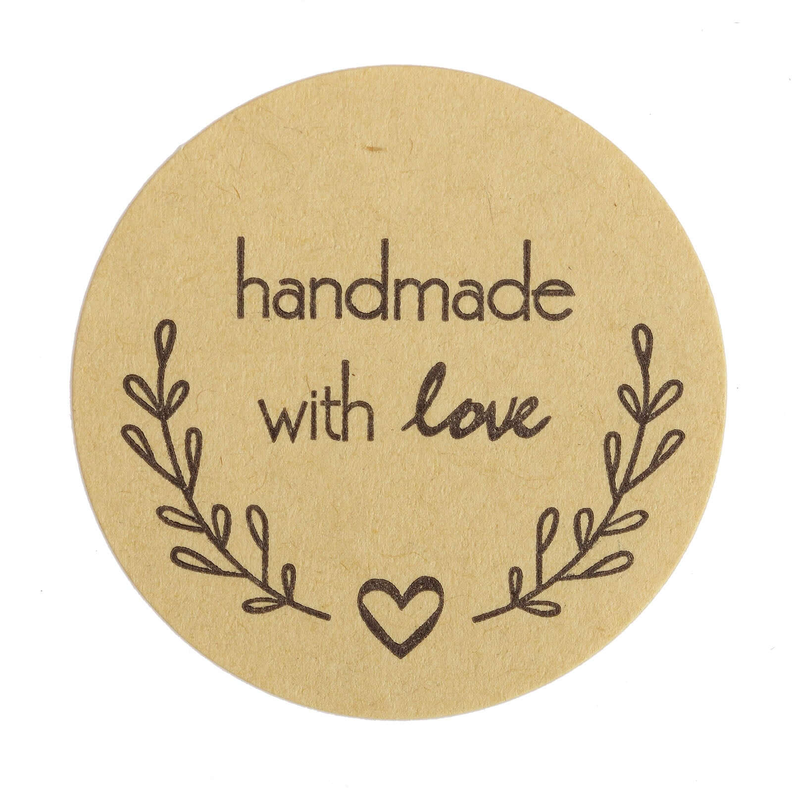 500 Pcs 1.5" Handmade Olive Branch Stickers - Ideal for Bakery Boxes