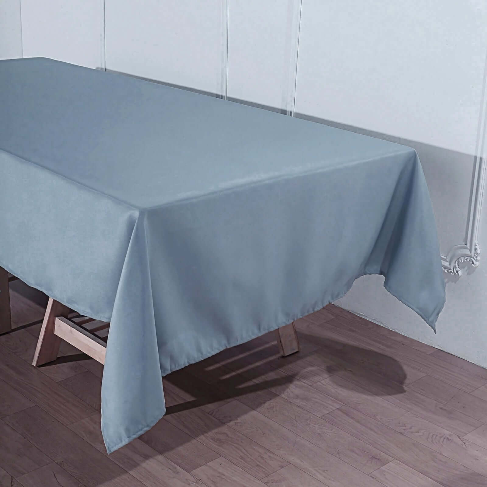 Durable and Stylish 60x102 Rectangle Dusty Blue Polyester Tablecloth