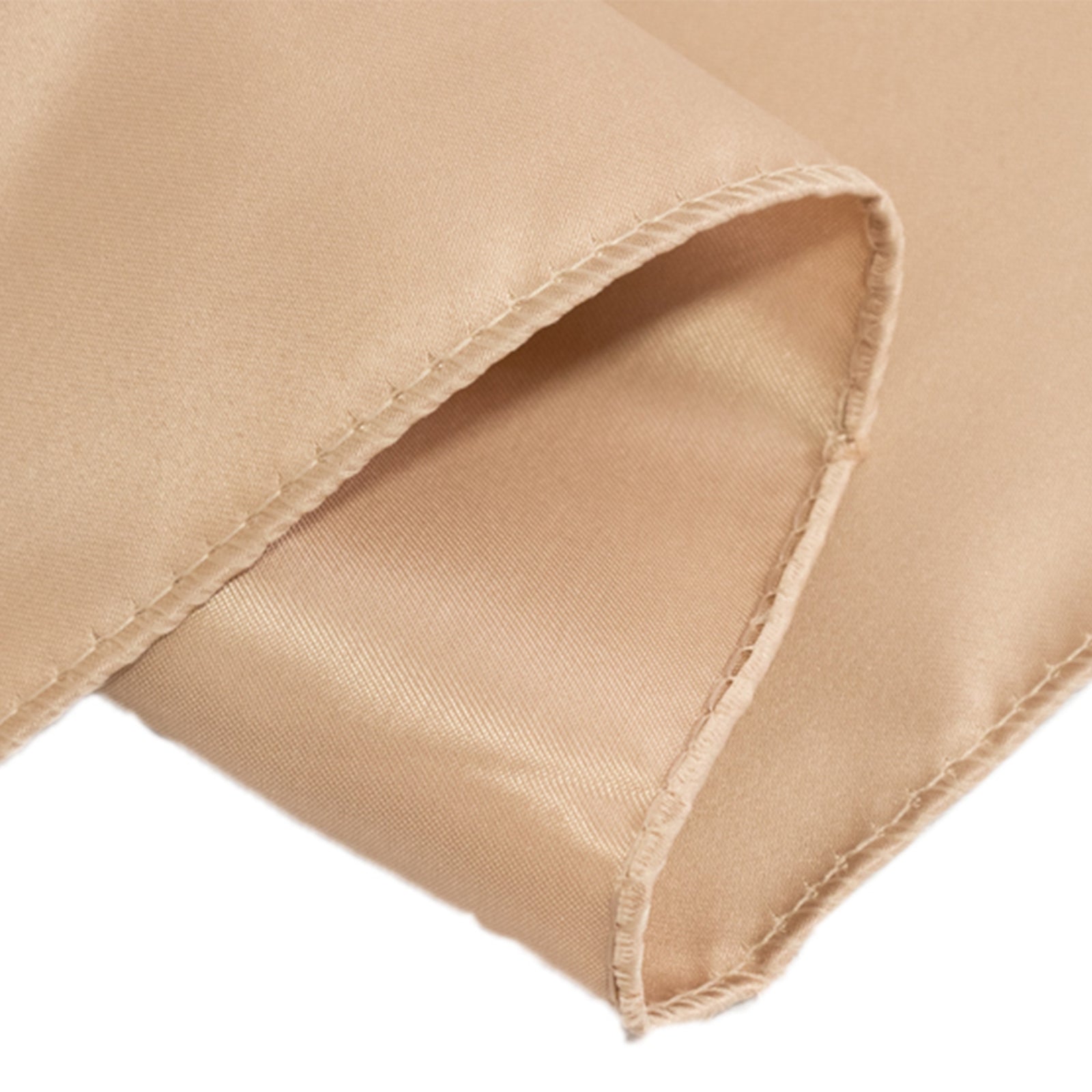 Nude Lamour Satin 72x72 Square Table Overlay with Smooth Finish