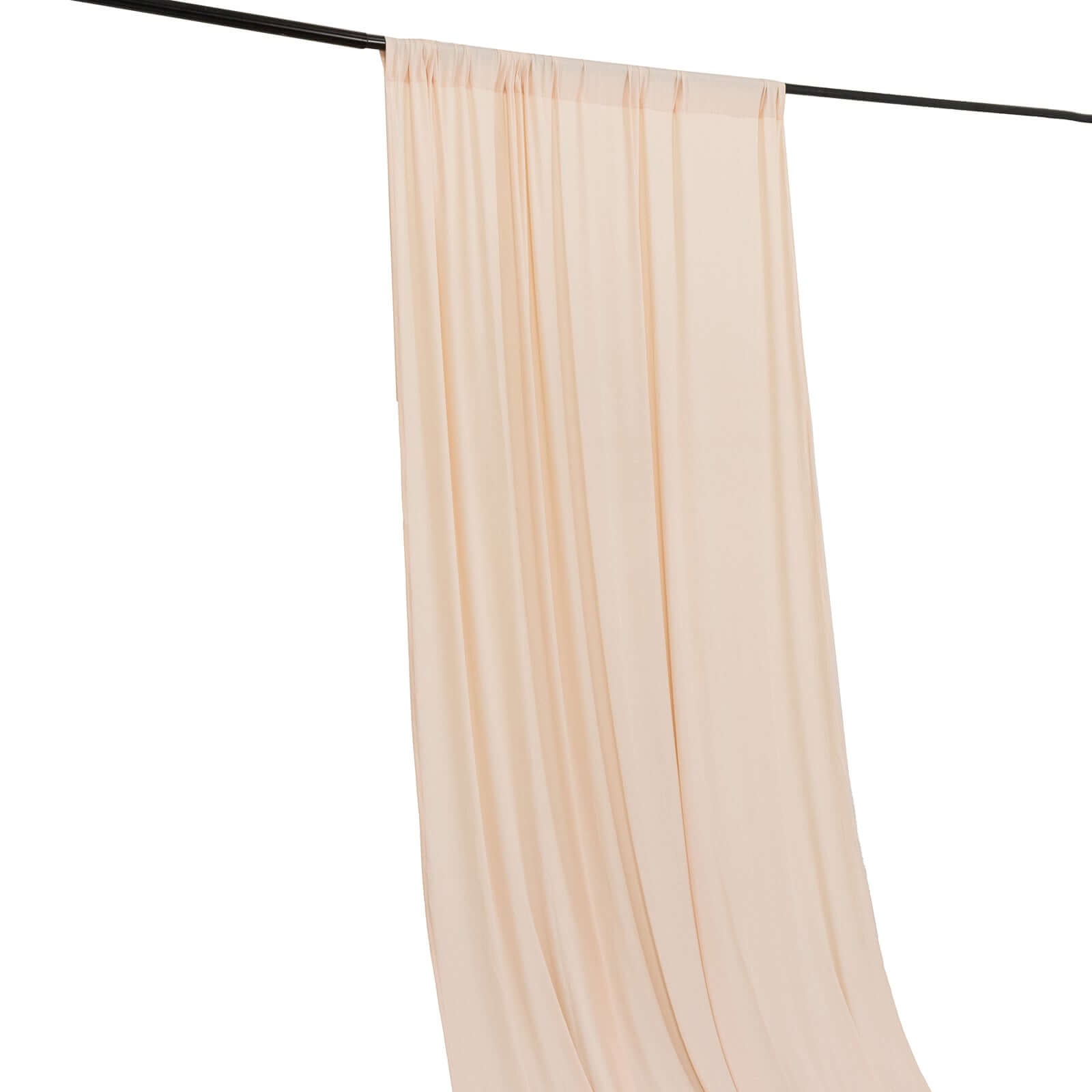 Hot Deal! Blush Spandex 4-Way Stretch Wrinkle-Free Event Backdrop Curtain, 5ft x 14ft with Rod Pockets