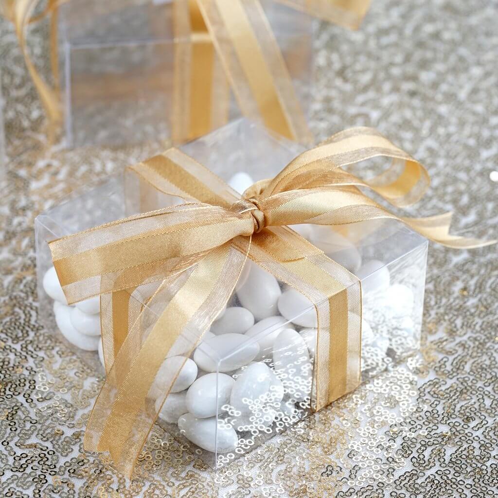 Get 25-Pack of 4x4x2 Clear PVC Cake and Cupcake Party Favor Gift Boxes for DIY Fun