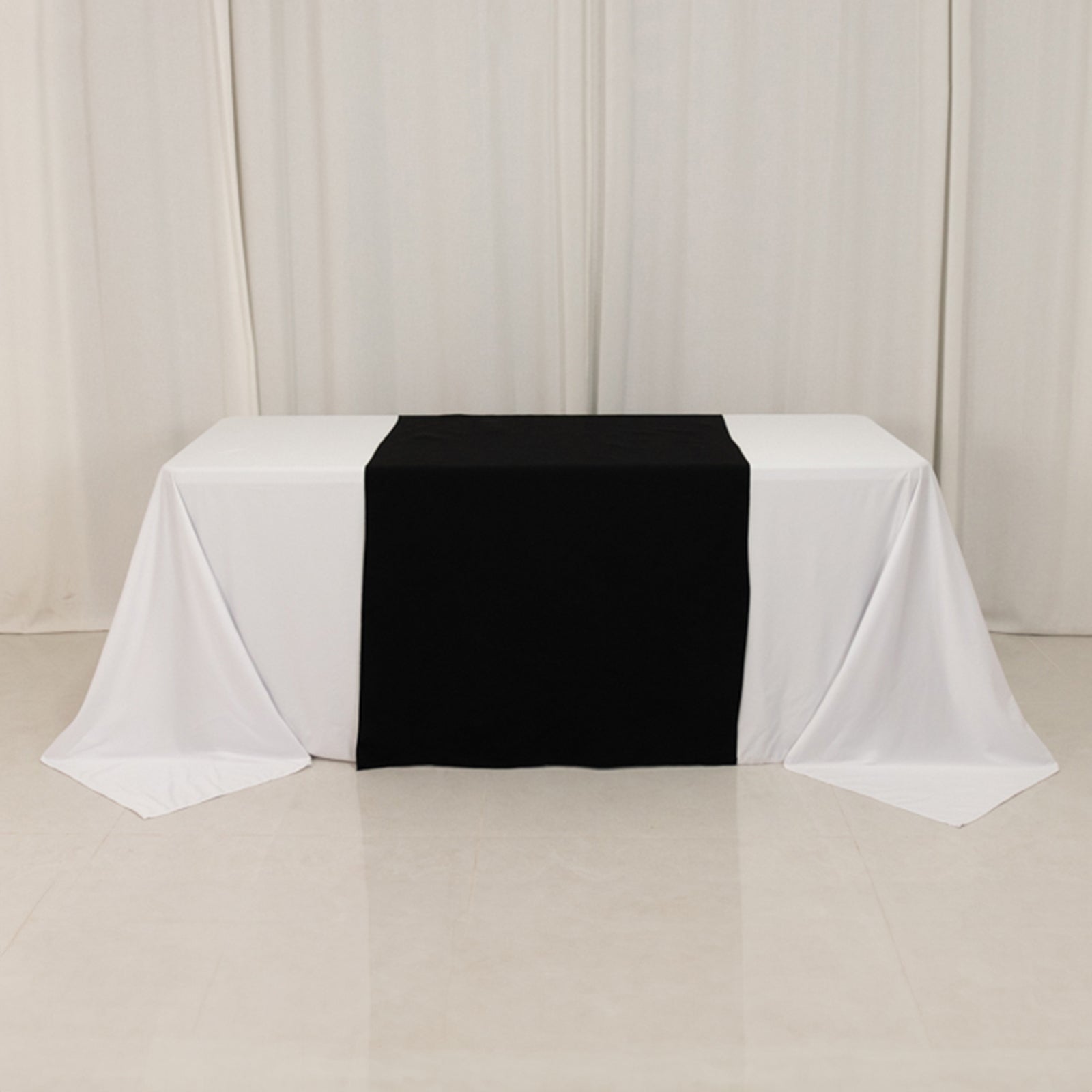 Hot! Extra Wide Sublimation Printable Black Premium Polyester 36x72 Table Runner
