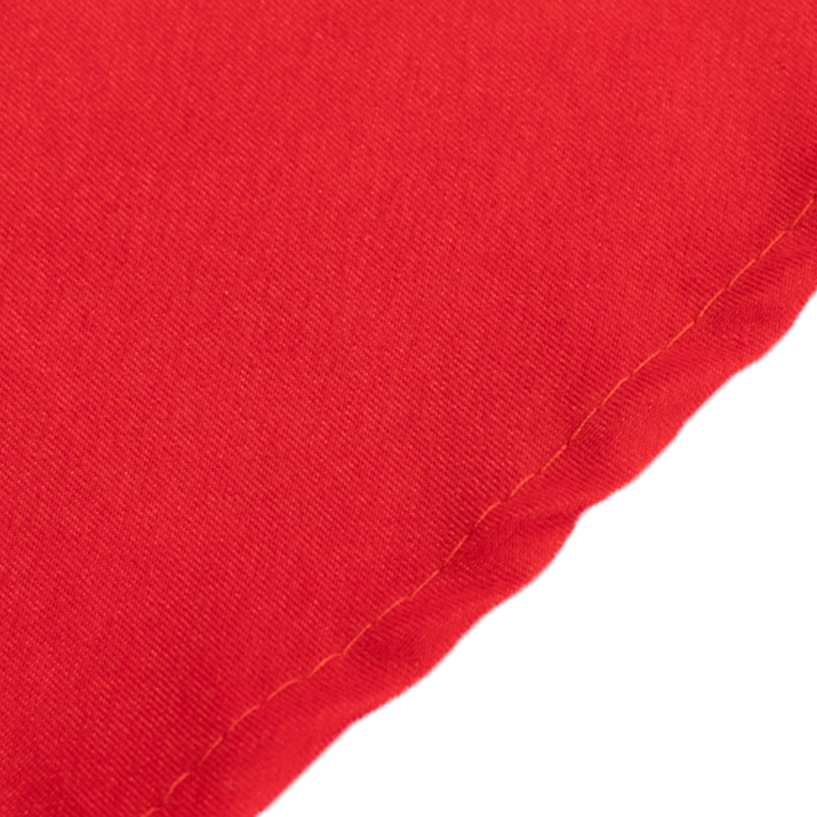 Red 108-Inch Wrinkle-Resistant Cotton Blend Round Tablecloth