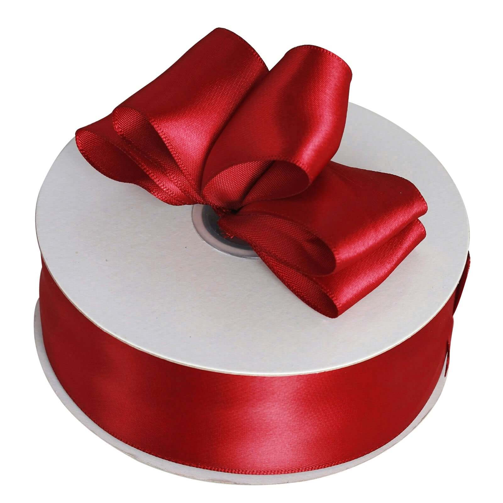 Hot Sale! 50 Yards 1.5-Inch Burgundy Single-Faced Decorative Polyester Satin Ribbon